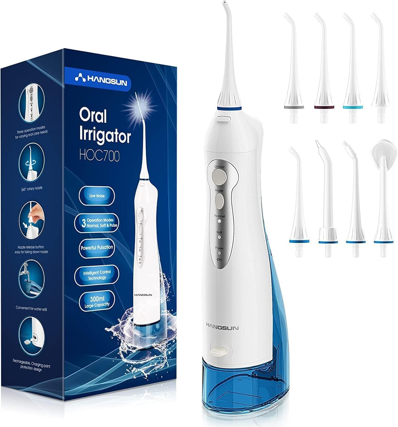 Product photo for Hangsun HOC700 Water Flosser Oral Irrigator 300 ml – New in Box