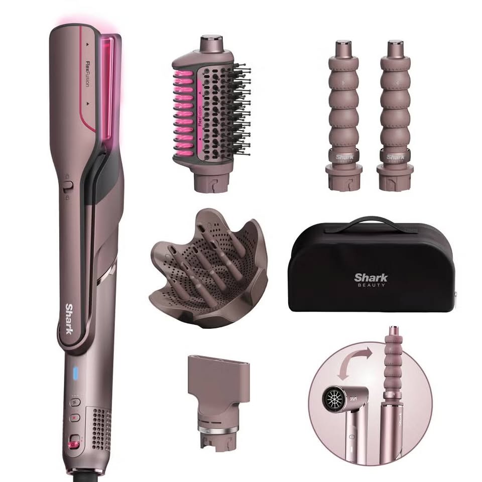Product photo for SHARK Shark FlexFusion Straight 5-in-1 Hair Multistyler & Dryer Ceramic Straightener