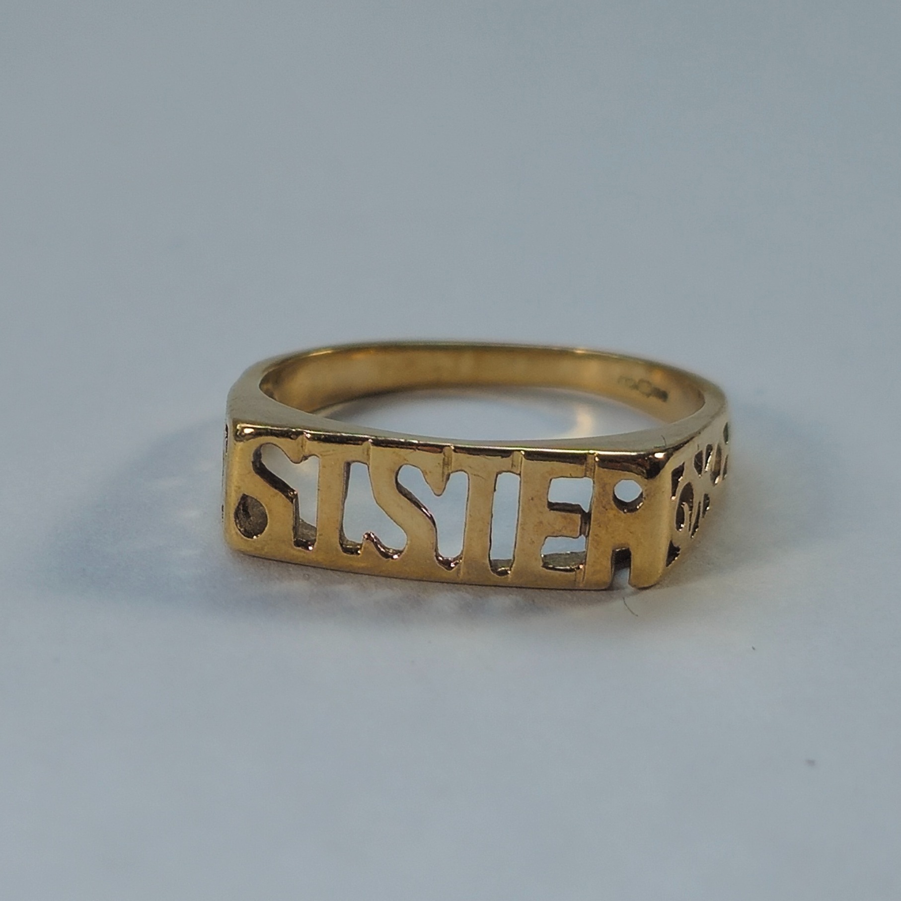 Product photo for 9ct Gold Sister Ring Size L1/2