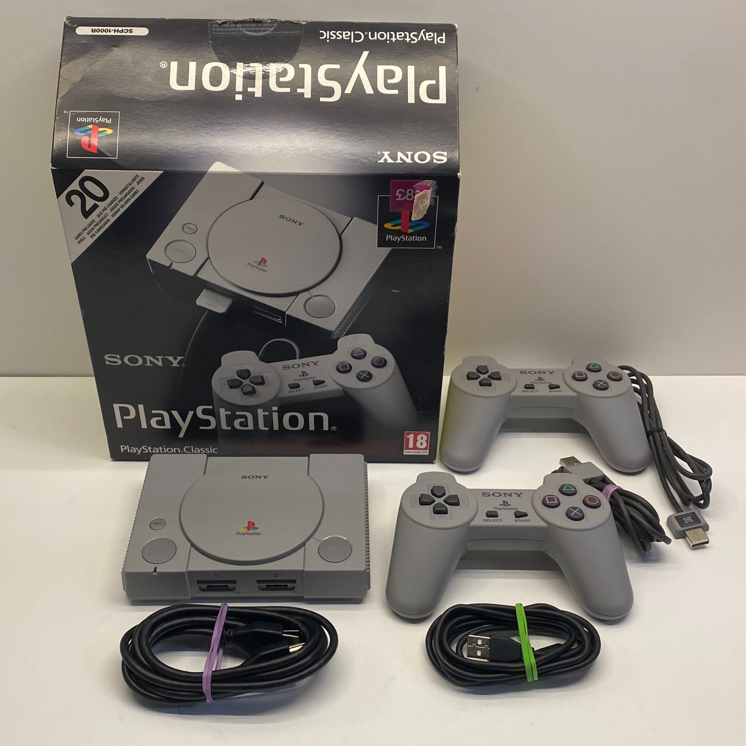 Product photo for Sony Playstation Classic Console 20 Games Preloaded Boxed