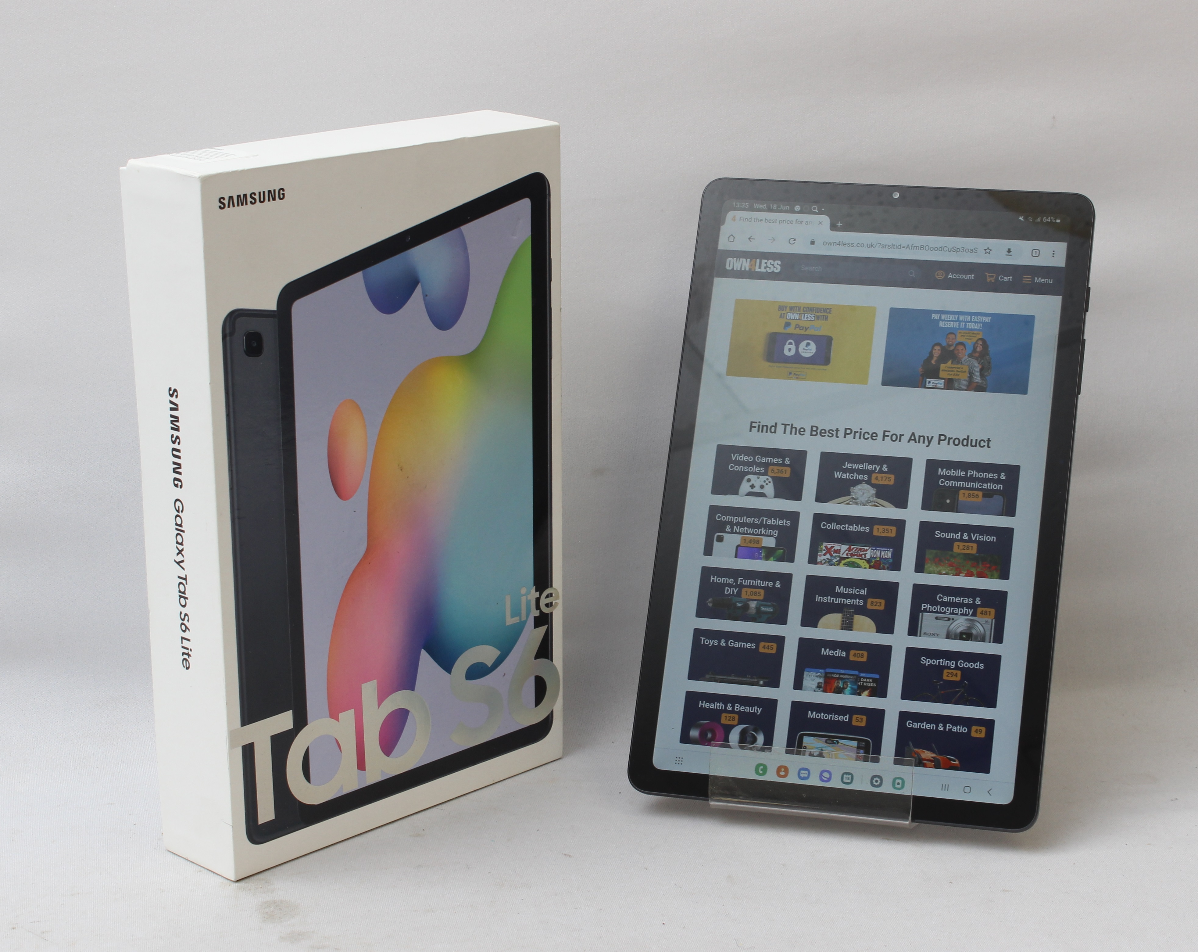 Product photo for Samsung Galaxy Tab S6 Lite 64GB Android Tablet - Grey (B+)