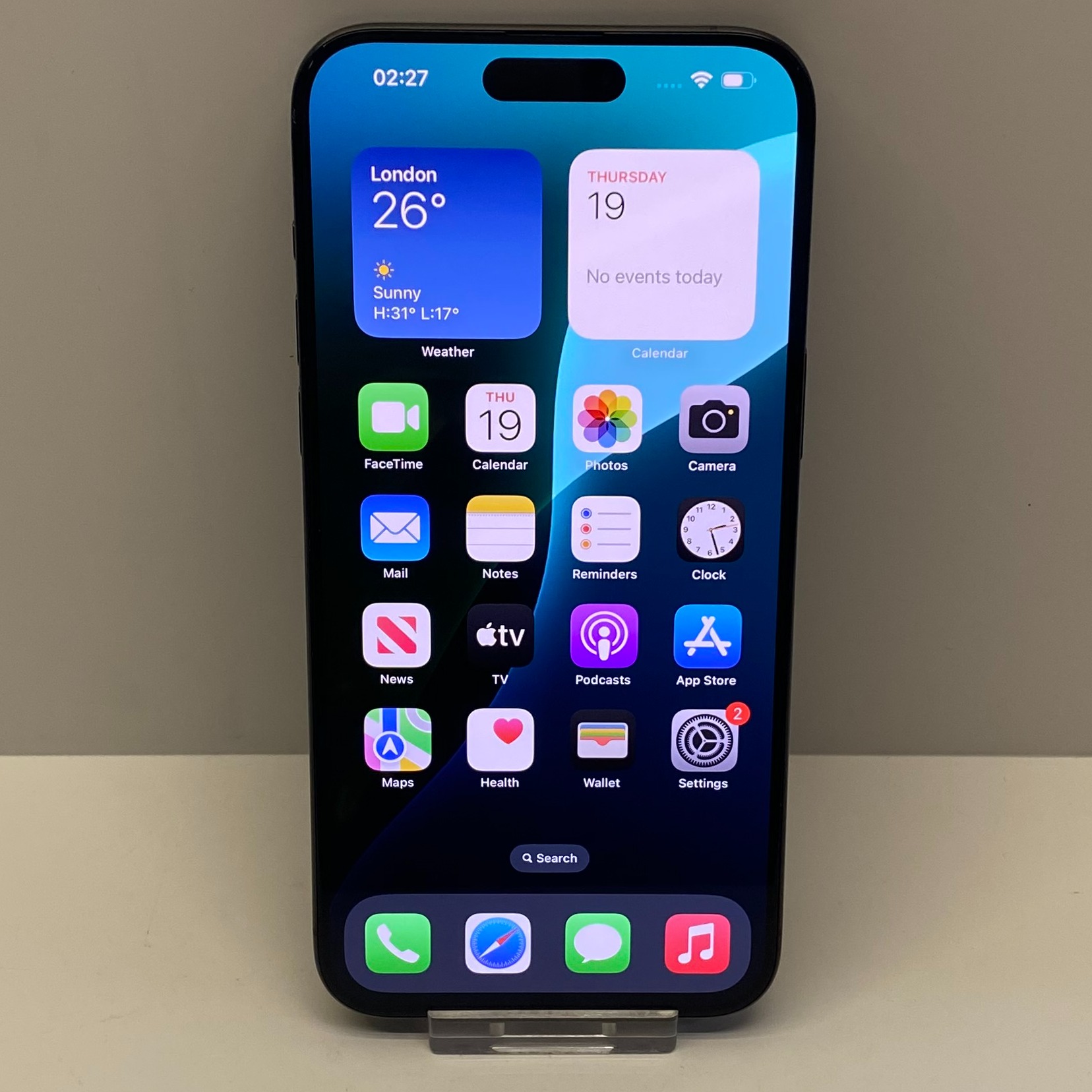 Product photo for Apple iPhone 15 Pro Max Unlocked Model A3106 256GB in Black Titanium