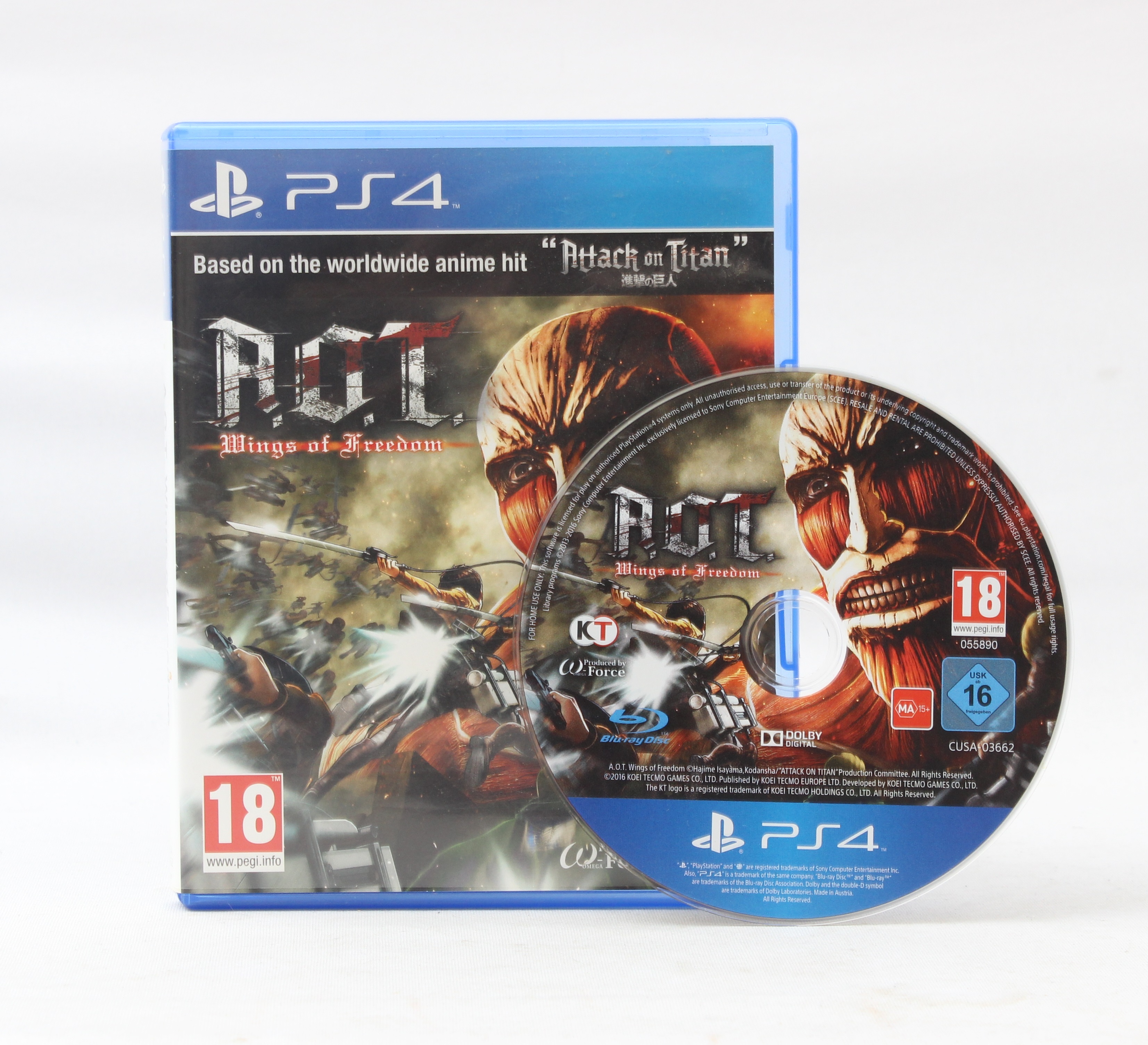 Product photo for PlayStation Attack On Titan Wings Of Freedom 4 PS4 Video Game (VG)