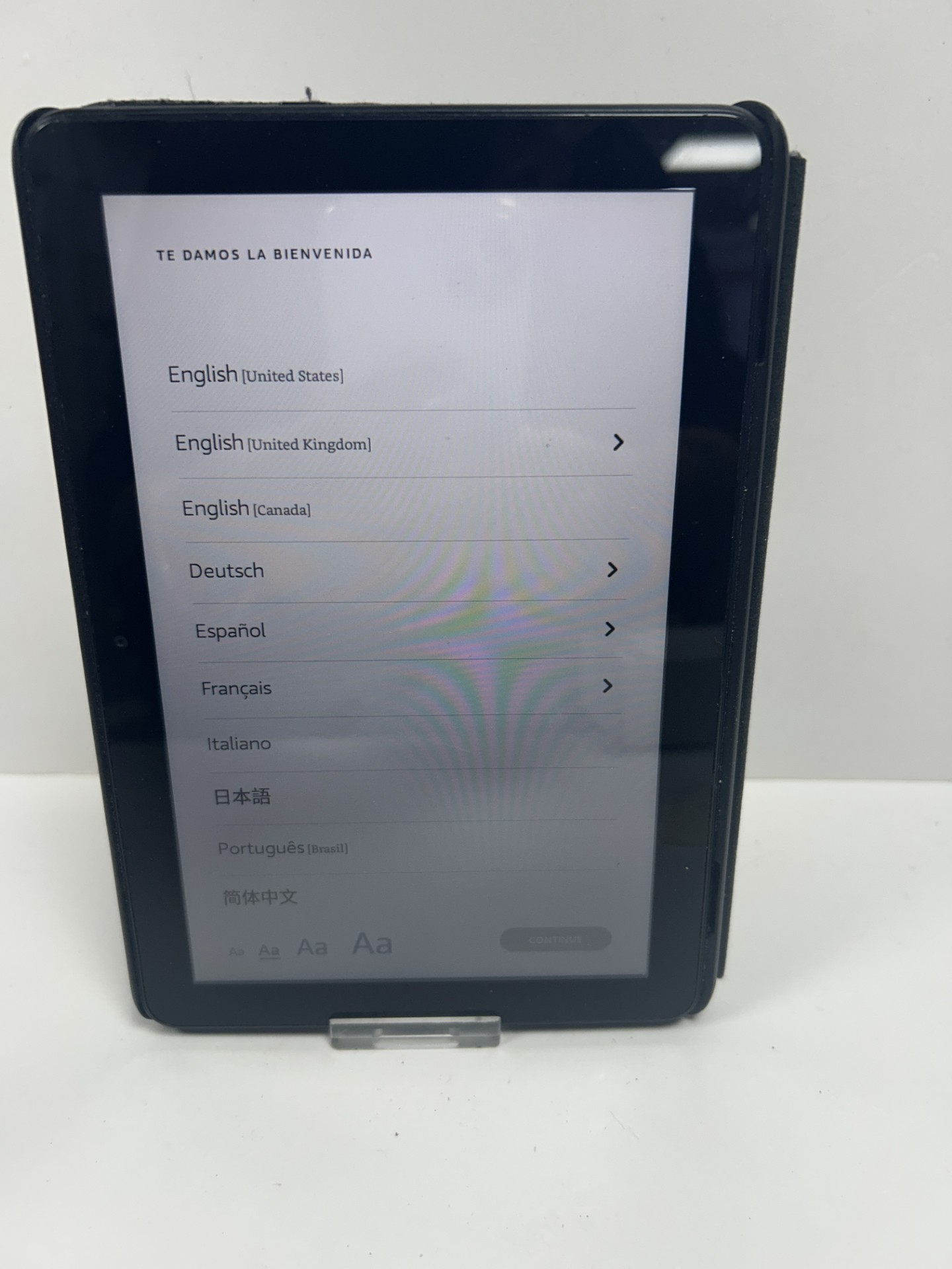 Product photo for AMAZON  AMAZON TABLET WITH GREY CASE UNBOXED
