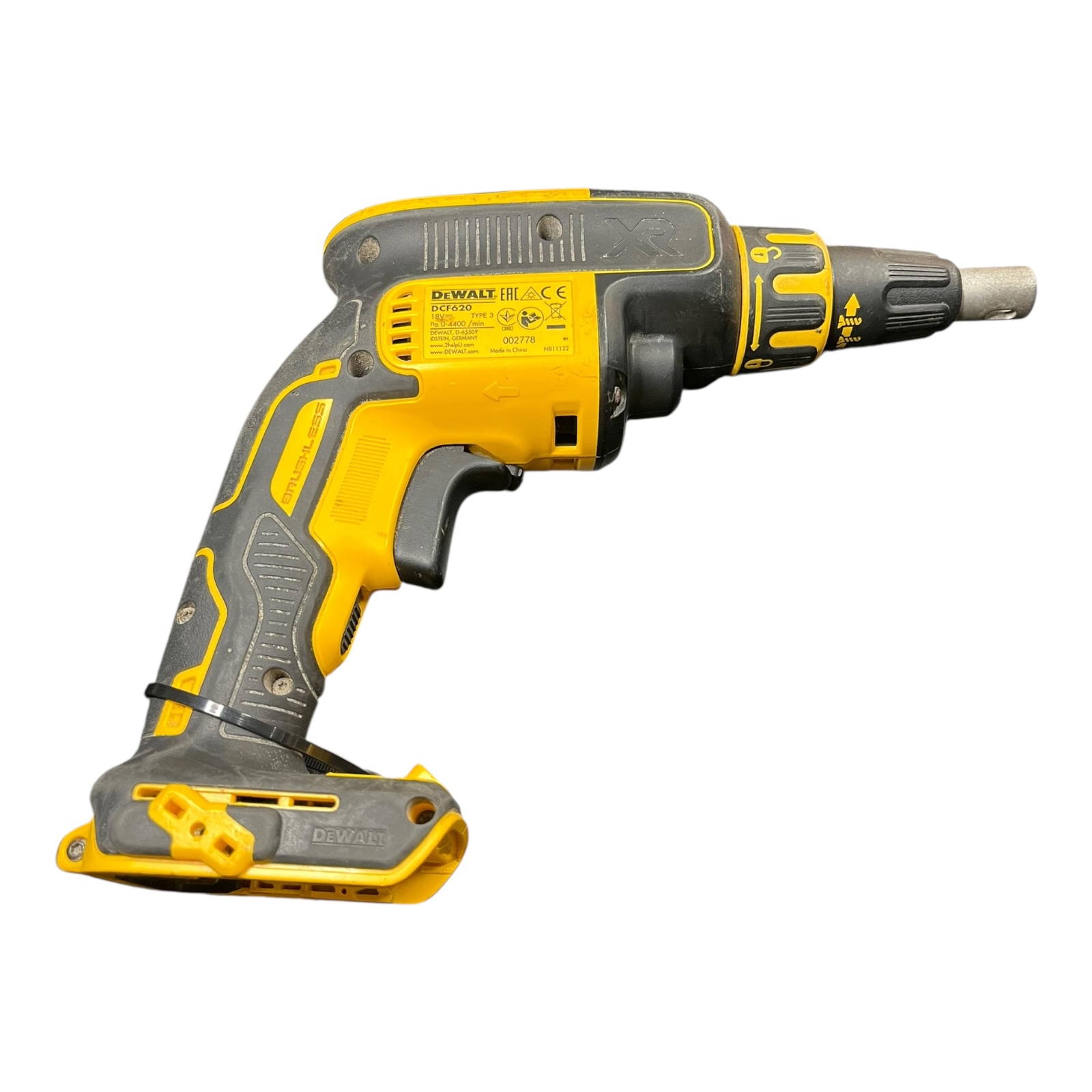 Product photo for DeWalt Drywall Screwdriver with 1.5Ah Battery & Charger – Used, Good Condition