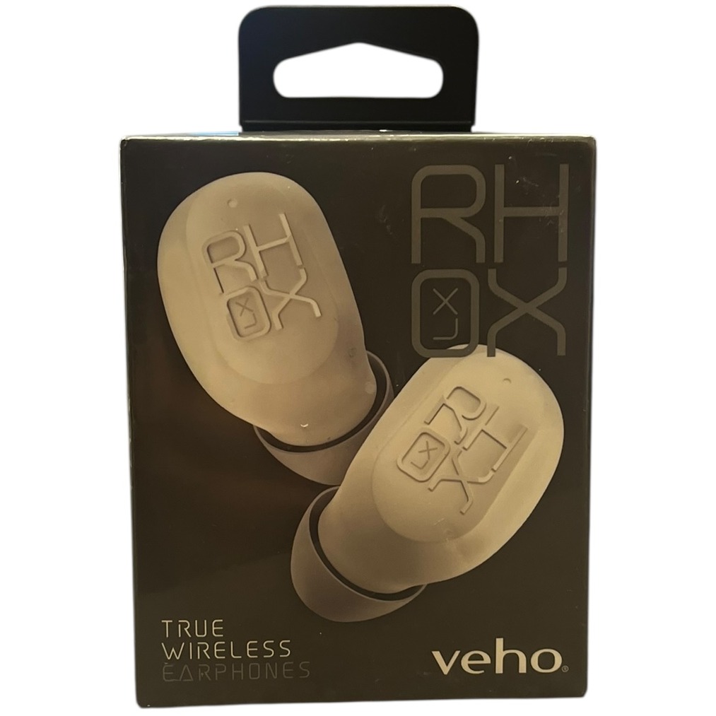 Product photo for Rhox Veho True Wireless Earphones - White (Bluetooth, Brand New & Sealed)