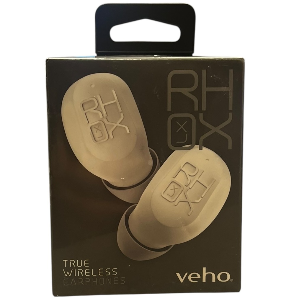 Product photo for Rhox Veho True Wireless Earphones - White (Bluetooth, Brand New & Sealed)