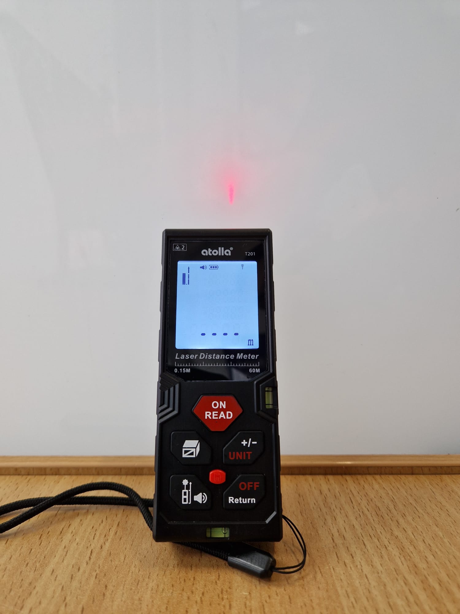 Product photo for Atolla  Atolla T201 Laser Distance Measurer – Unit Only, Good Cond, 12M Warranty