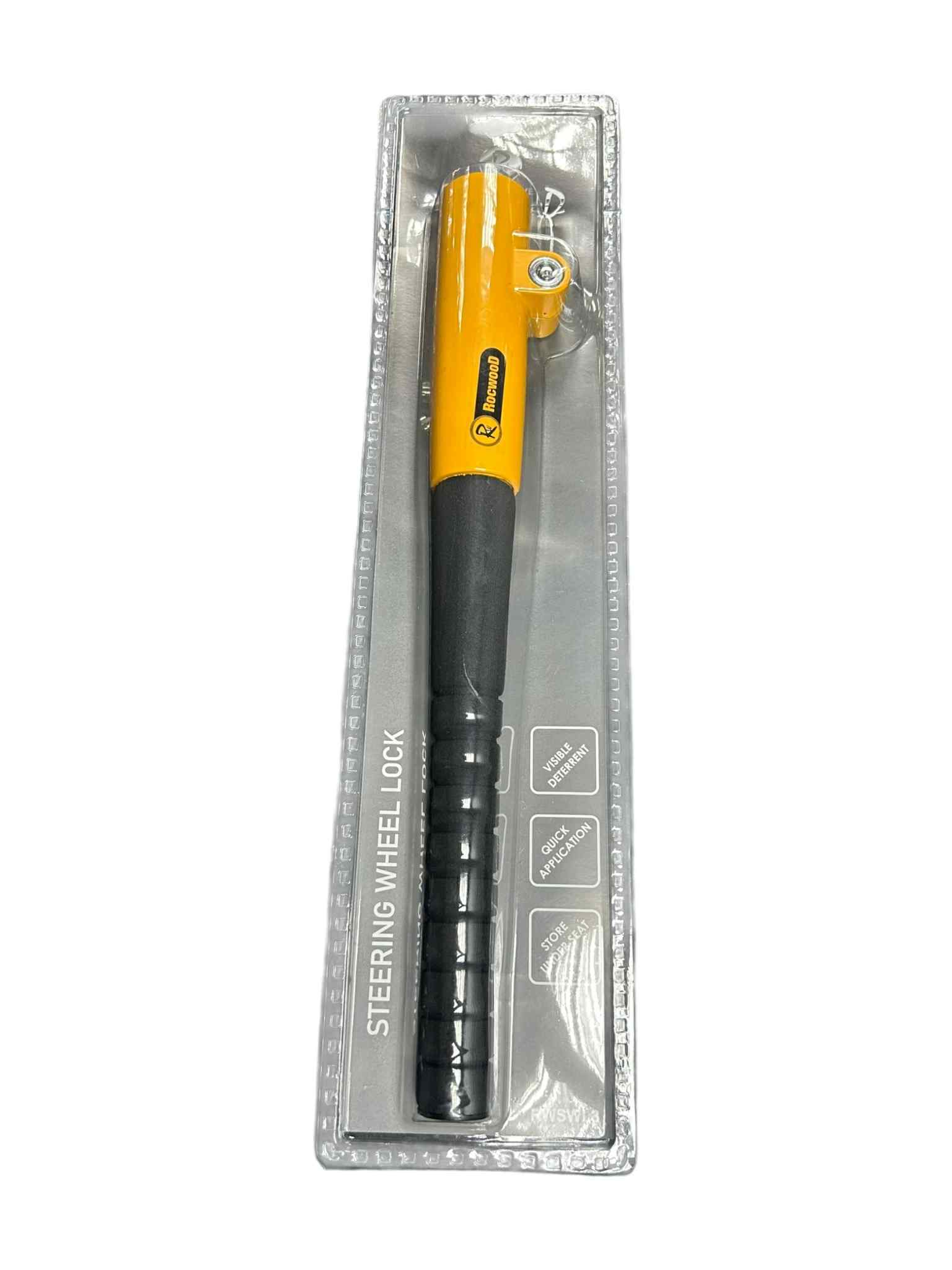 Product photo for Rocwood RWSWL3 Heavy Duty Steering Wheel Lock (Baseball Bat Style)