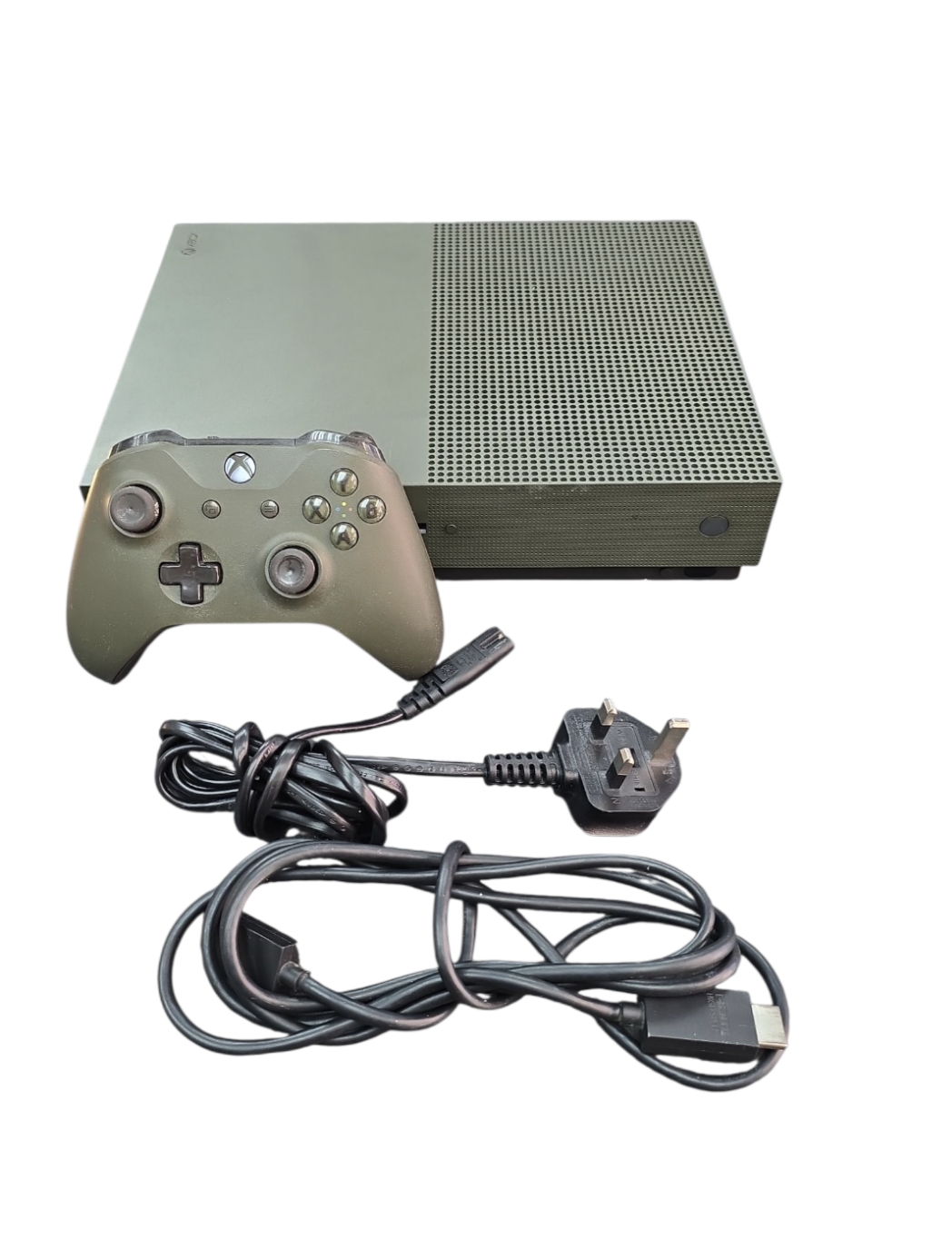Product photo for Xbox One S Miltary Green 1TB Unboxed *SALE - WAS £149.99*