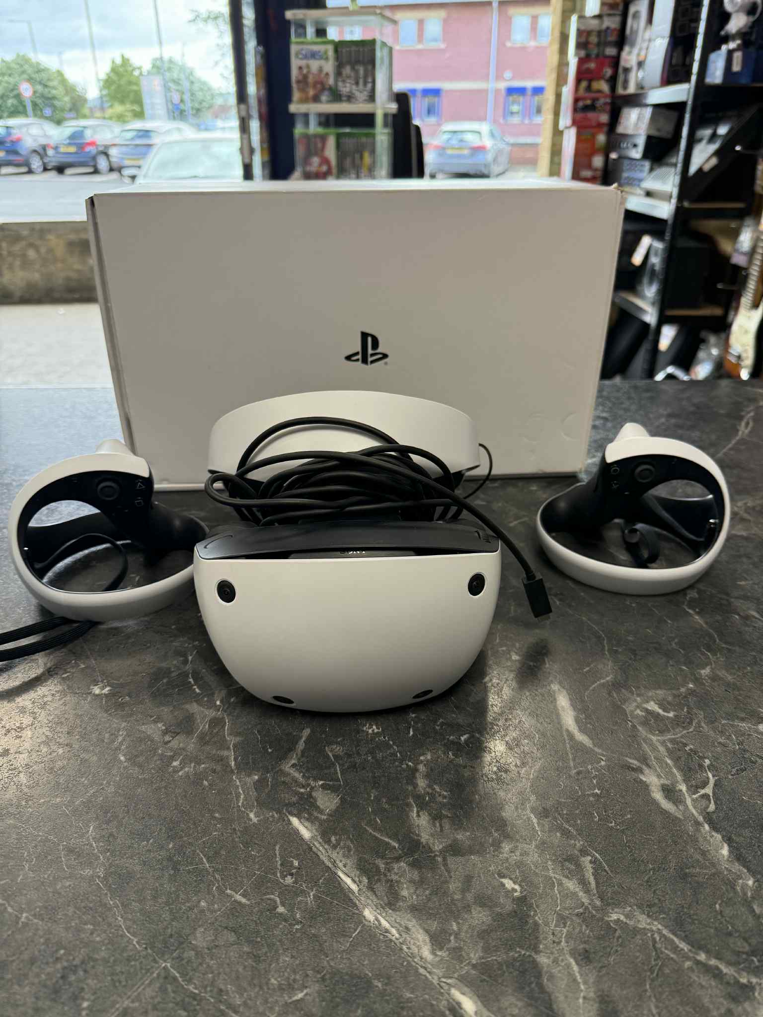Product photo for Sony PlayStation VR2 Headset w/Sense Controllers (No Game), Boxed