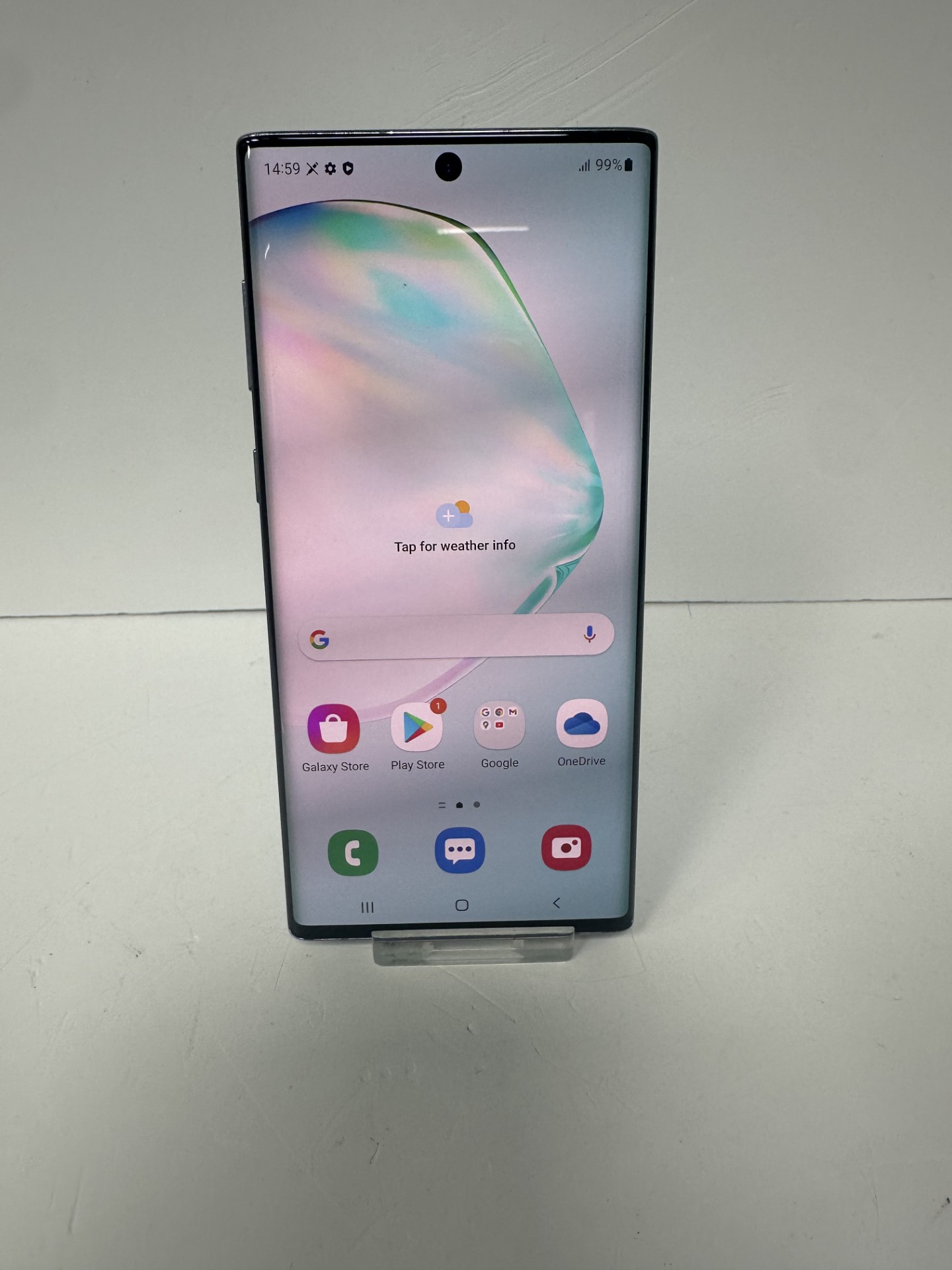Product photo for samsung galaxy note 10 256gb silver unlocked unboxed