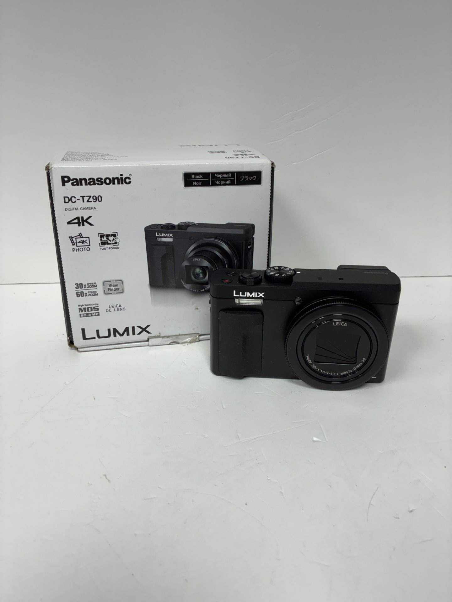 Product photo for panasonic lumix camera boxed dc-tz90