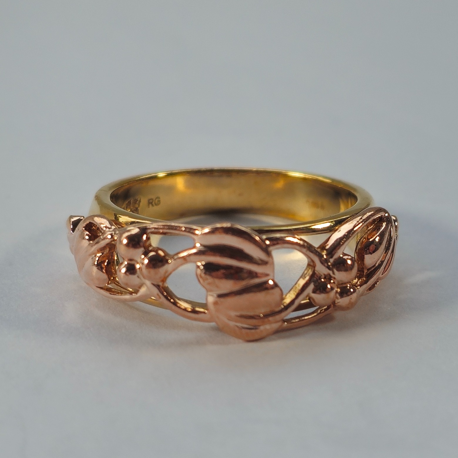 Product photo for Clogau 9ct Gold Tree Of Life Half Band Ring Size O1/2