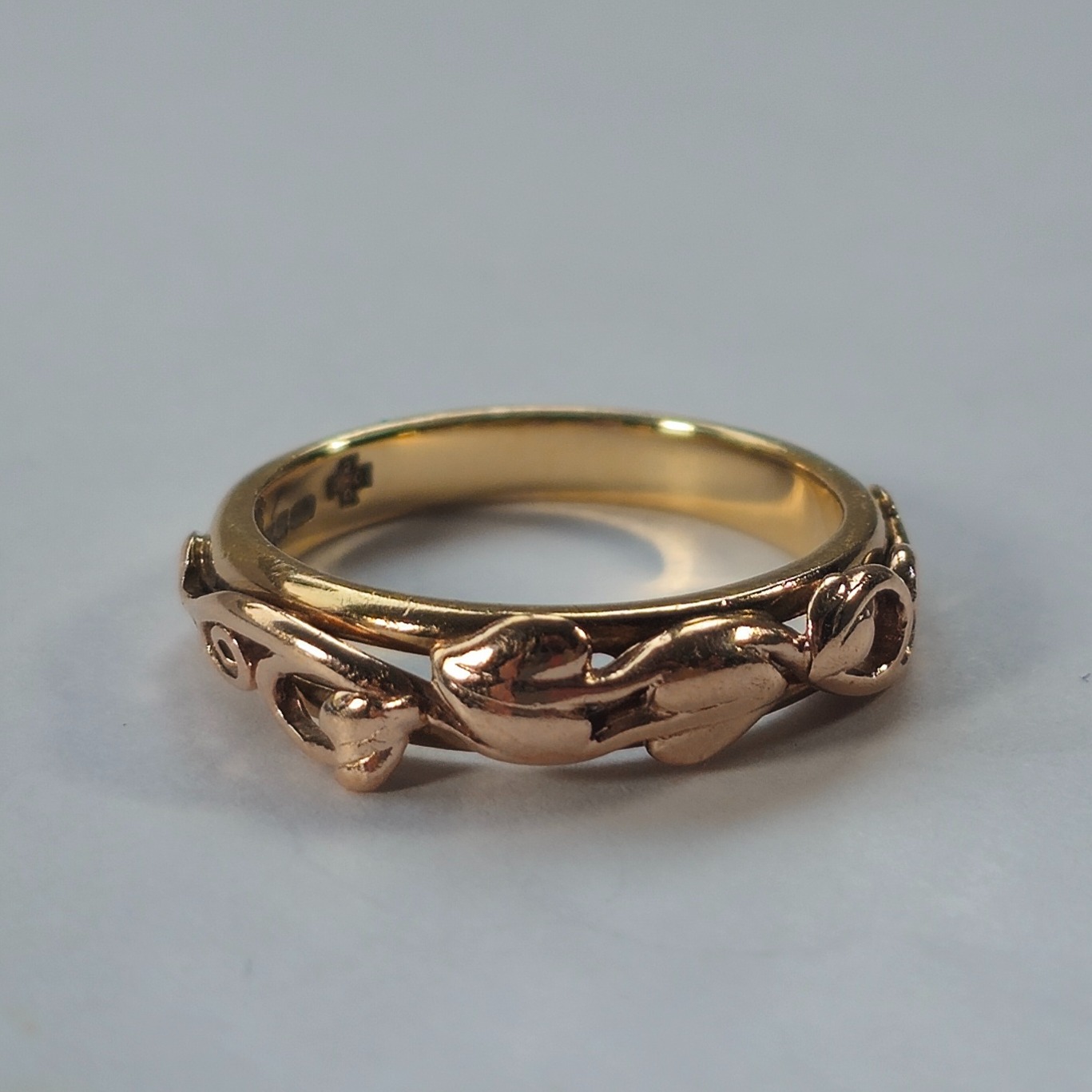 Product photo for Clogau 9ct Gold Tree Of Life Half Band Ring Size L