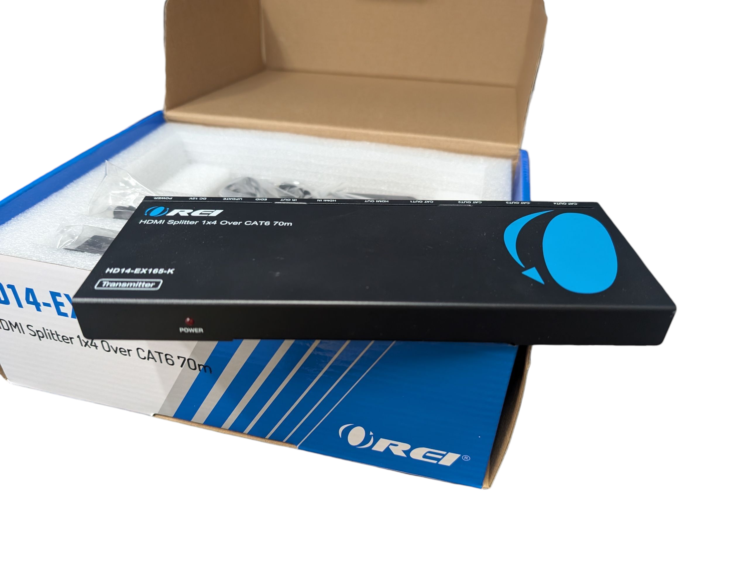 Product photo for Orei HD14‑EX165 1×4 HDMI Extender/Splitter Over CAT6