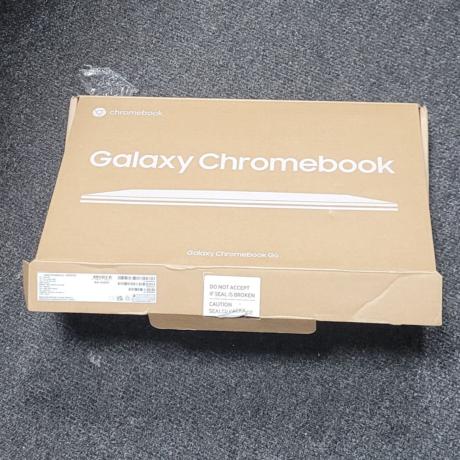 Product photo for Samsung Galaxy Chromebook Go, Boxed,
