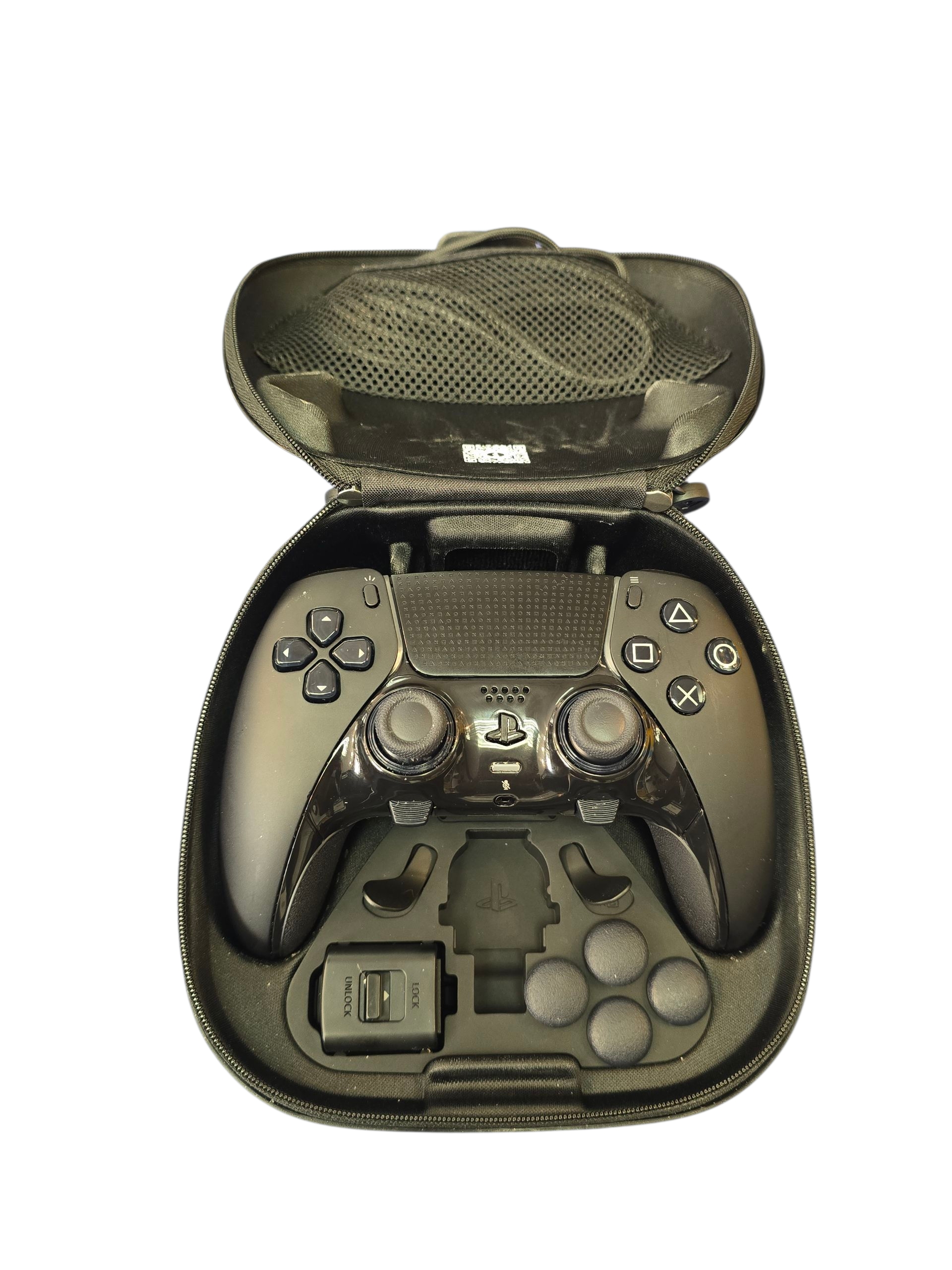 Product photo for PS5 Official DualSense Edge Controller Midnight Black w/Case, All Parts, B