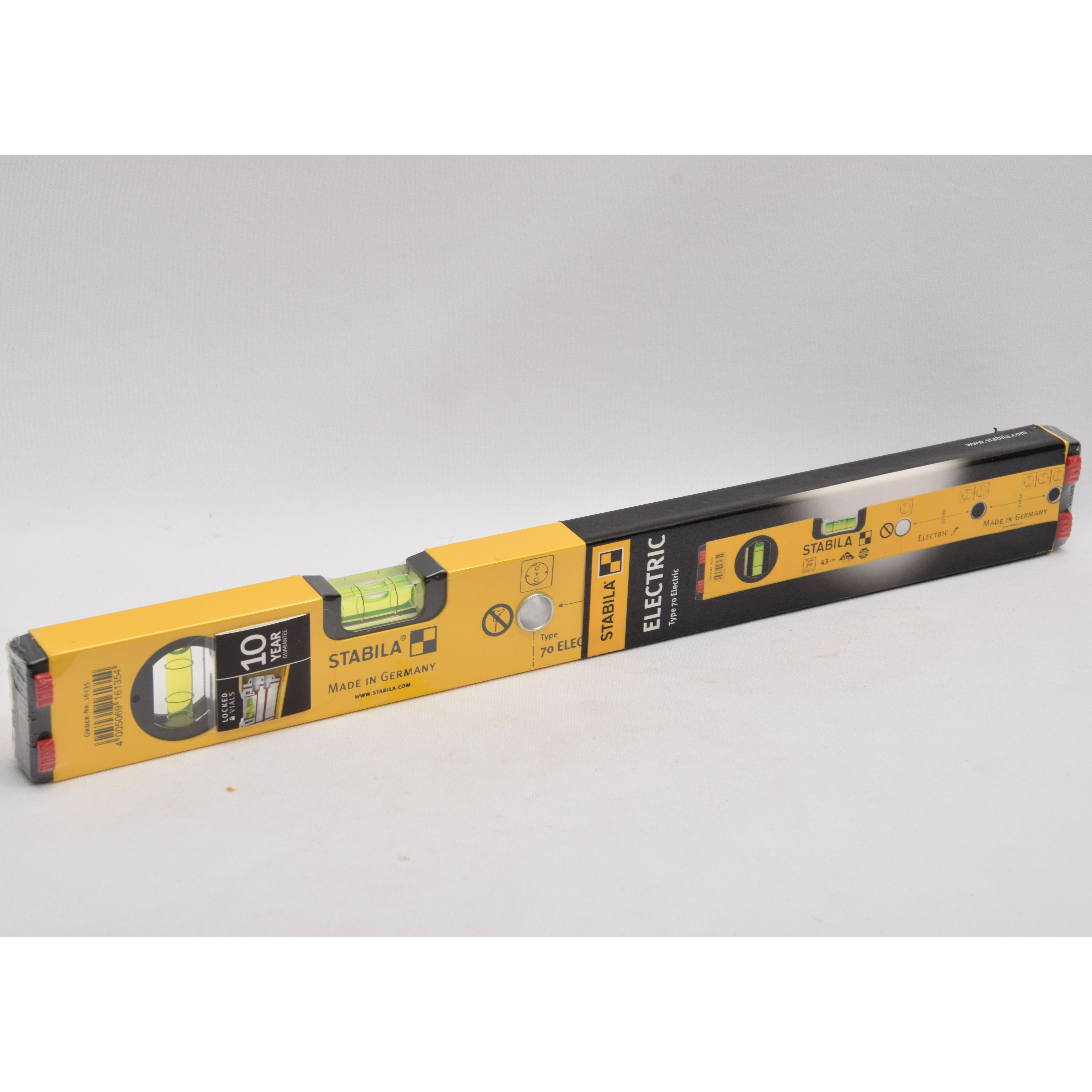 Product photo for Stabila 16135/4 Type 70 Electric Spirit Level - 43cm 0.5mm/m (NEW)