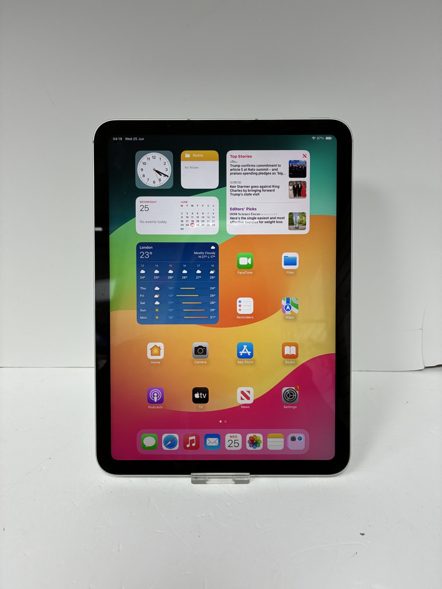 Product photo for APPLE IPAD 10TH GENERATION 256GB SILVER WIFI ONLY UNBOXED