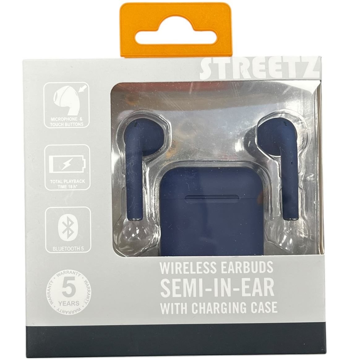 Product photo for Streetz T100 Bluetooth Wireless Earbuds - Blue Colour (Brand New & Sealed)
