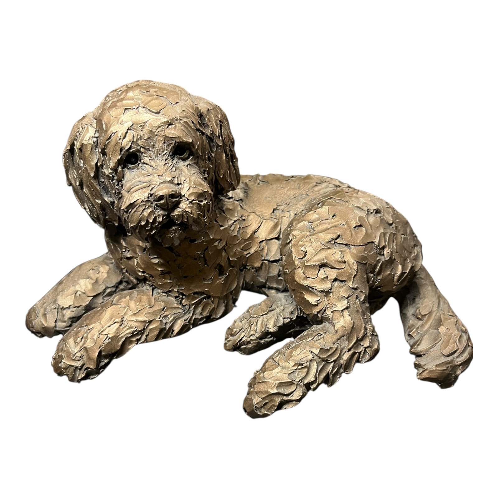 Product photo for Frith Sculpture – “Ozzy” Cockapoo Dog Cold Cast Bronze Used, Good Condition