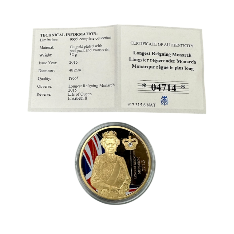 Product photo for Windsor Longest Reigning Monarch Coin - 2015