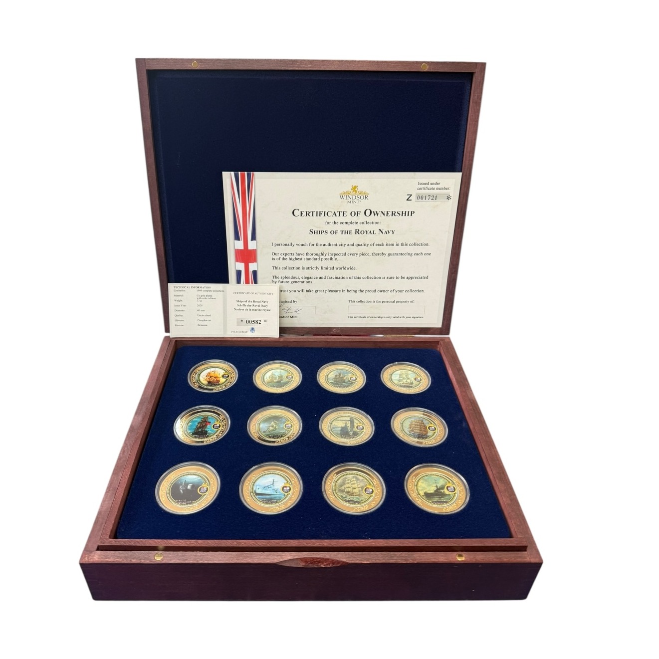 Product photo for 2020 Gold Plated Cu Ships of The Royal Navy