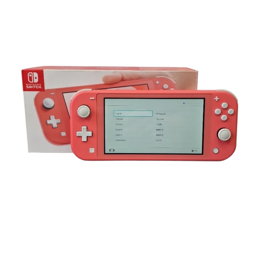 Product photo for Nintendo Switch Lite Console, 32GB Coral Pink, Boxed