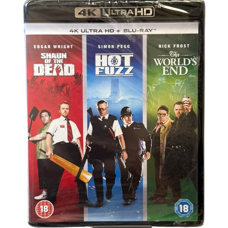Product photo for New: The Cornetto Trilogy Shaun Of Dead, Hot Fuzz & World's End - 4K UHD