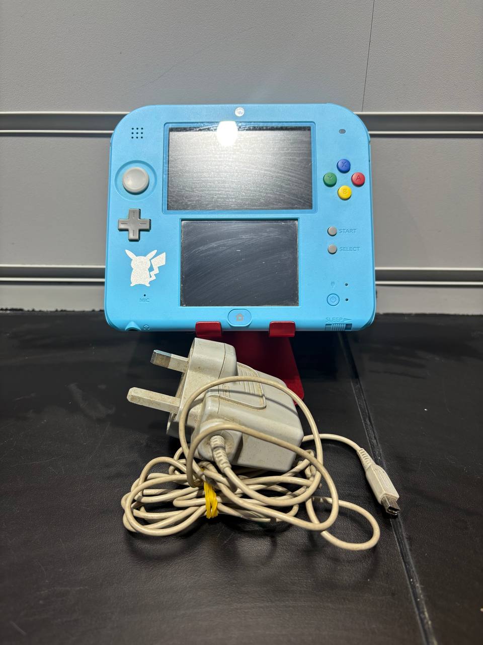 Product photo for Nintendo 2DS Console, Pokemon Sun/Moon Blue (No Game)