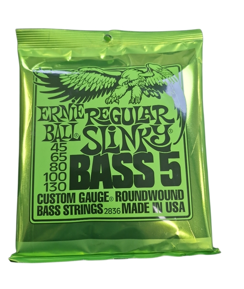 Product photo for EB 5-STRING REGULAR SLINKY BASS SET 45-130