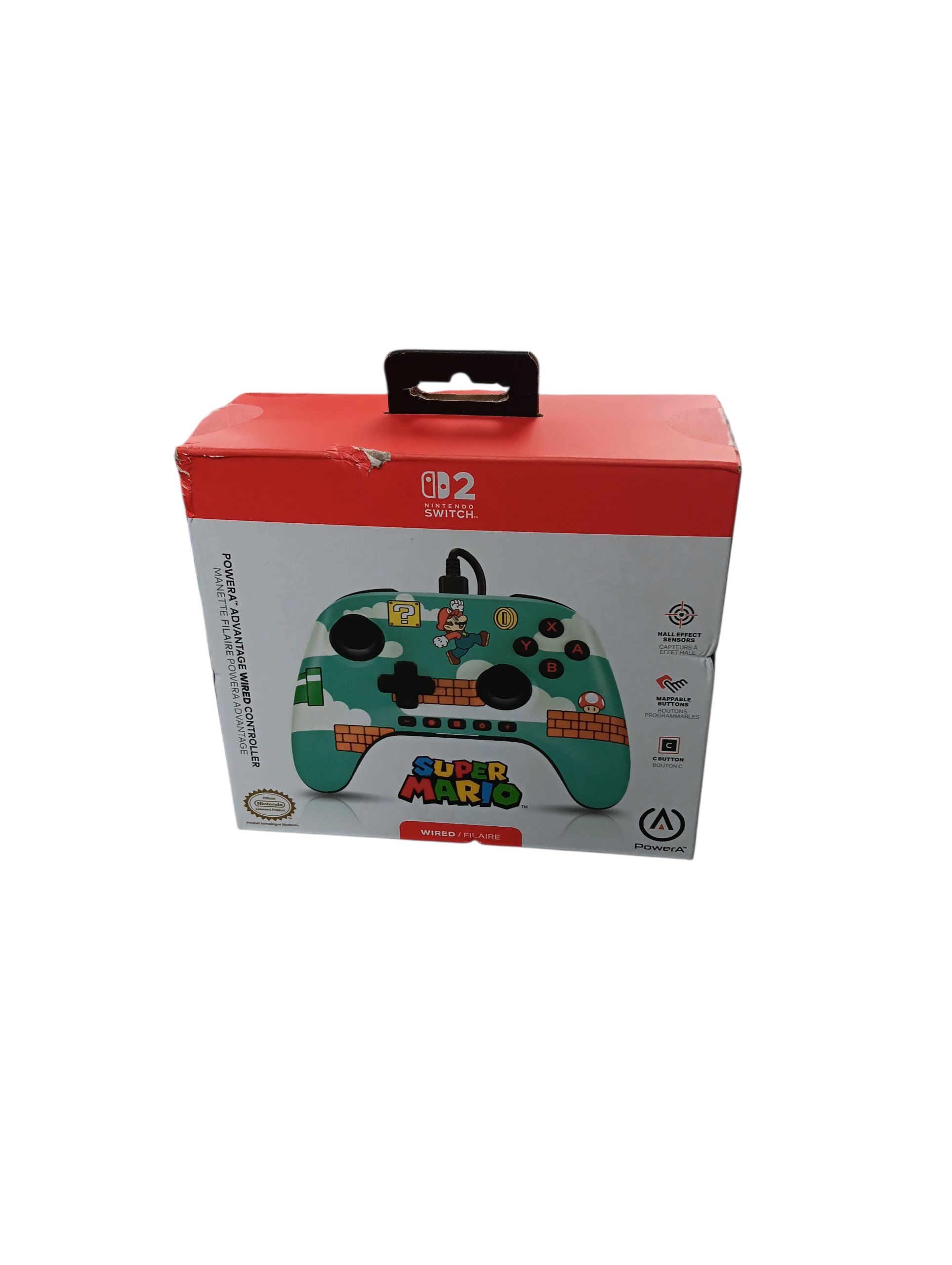 Product photo for Power A Nintendo Switch 2 Super Mario wired controller