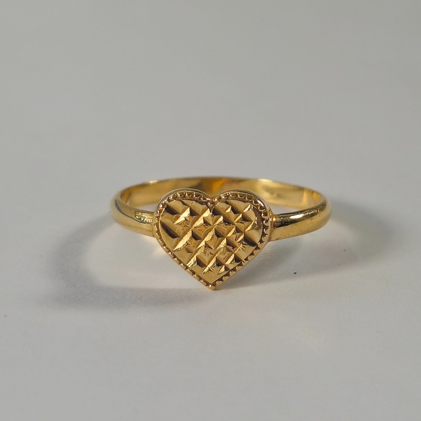 Product photo for 14ct Gold Heart Ring Size I