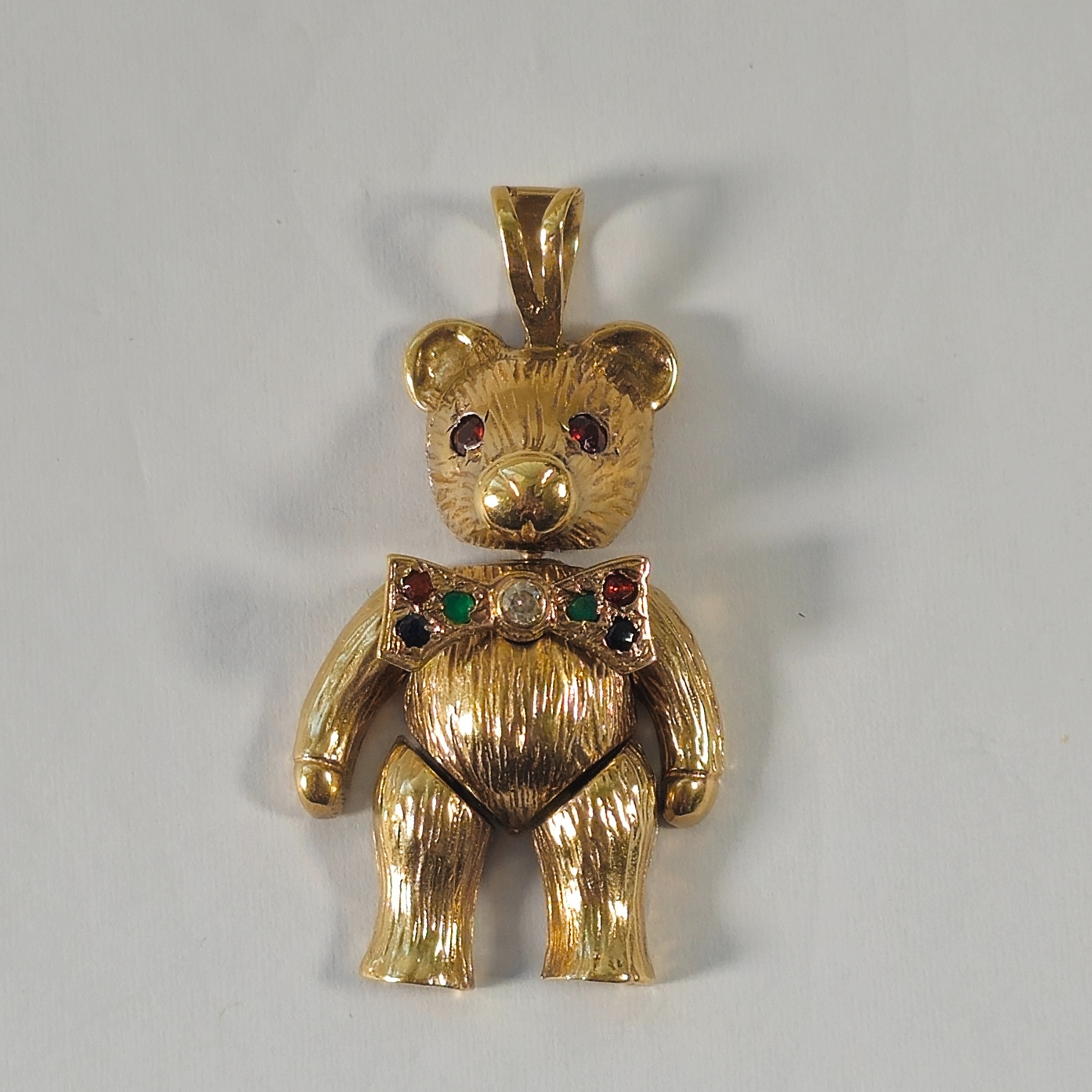 Product photo for 9ct Gold Teddy Bear Pendant