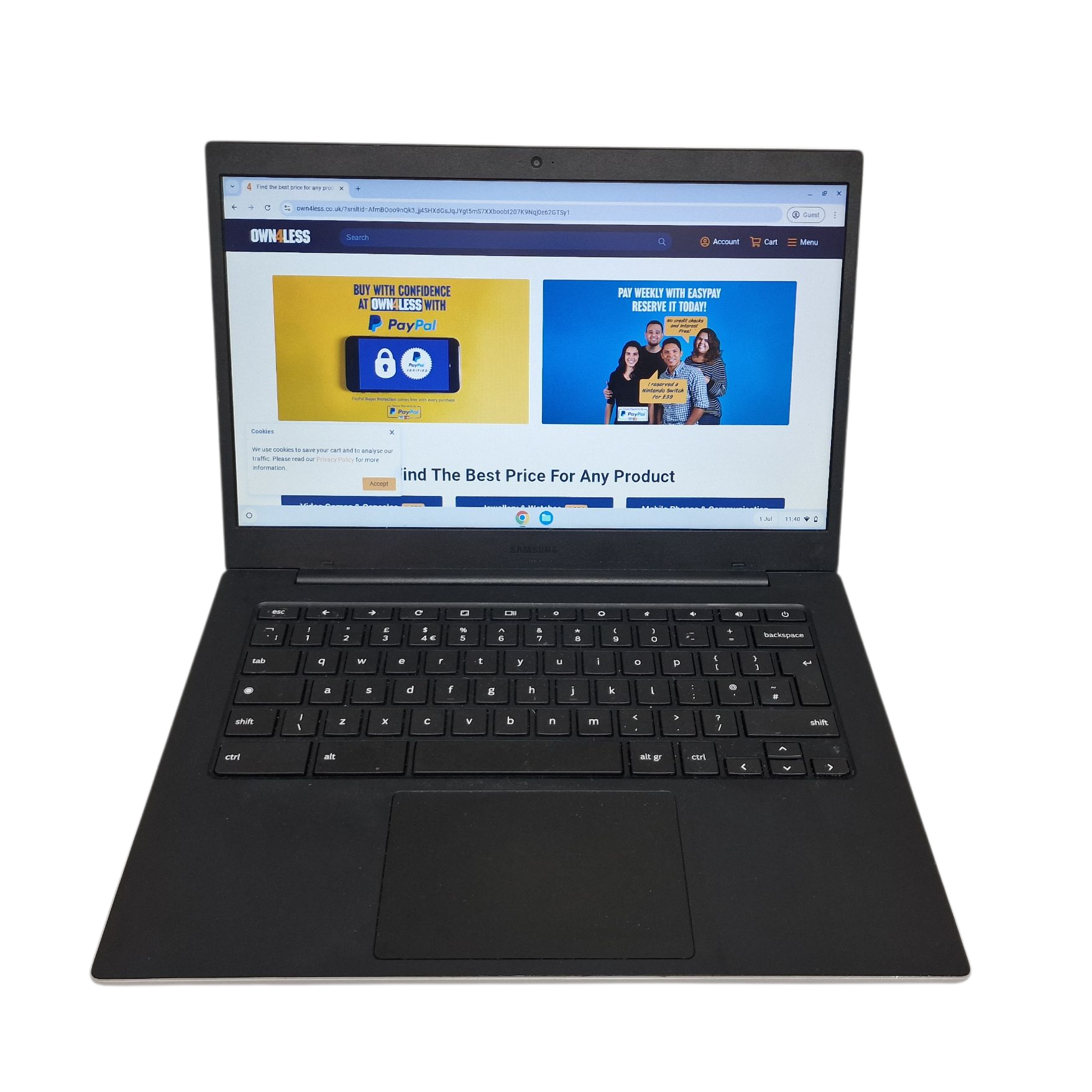Product photo for Samsung Chromebook