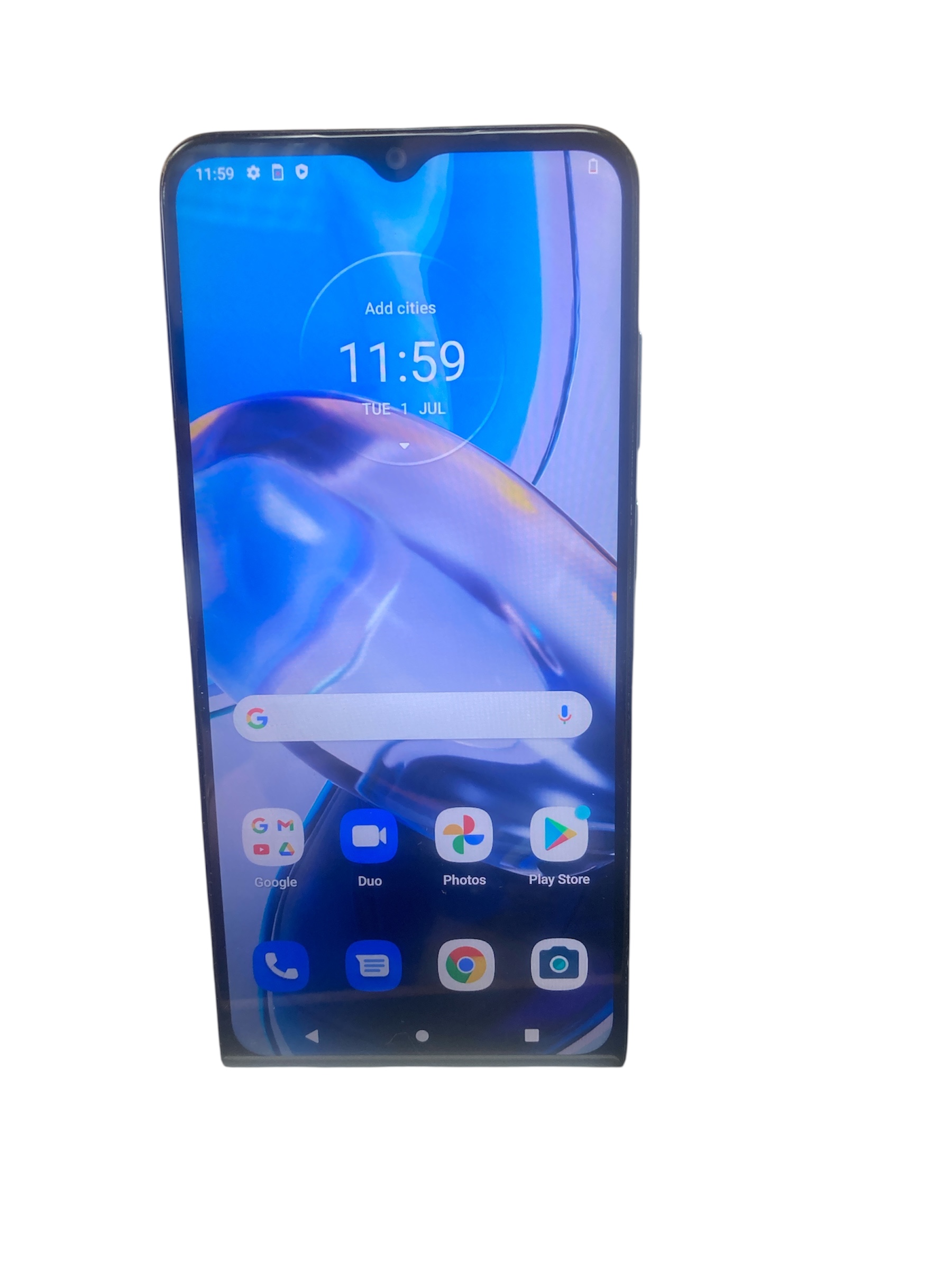 Product photo for Moto E22 64GB Crystal Blue Unlocked
