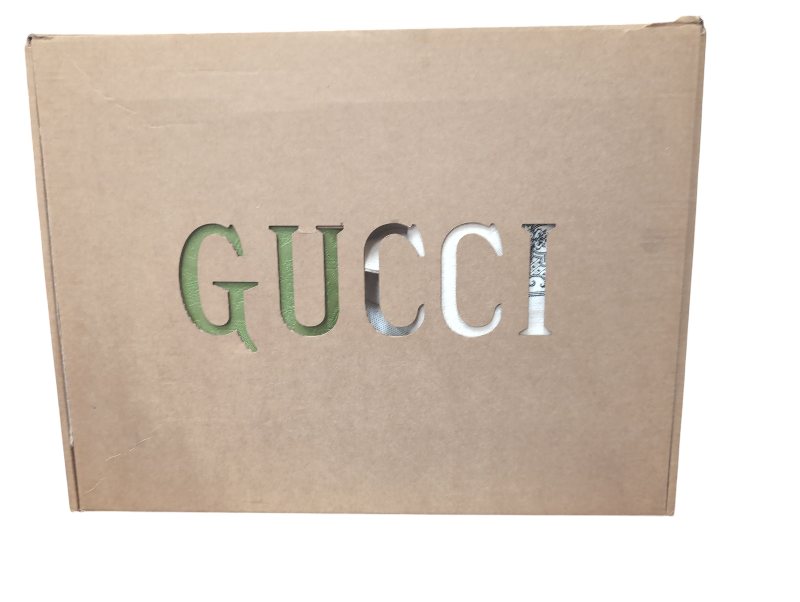 Product photo for Gucci Tennis 1977 GG Green Nylon High Top Trainers UK 7 – New Open Box