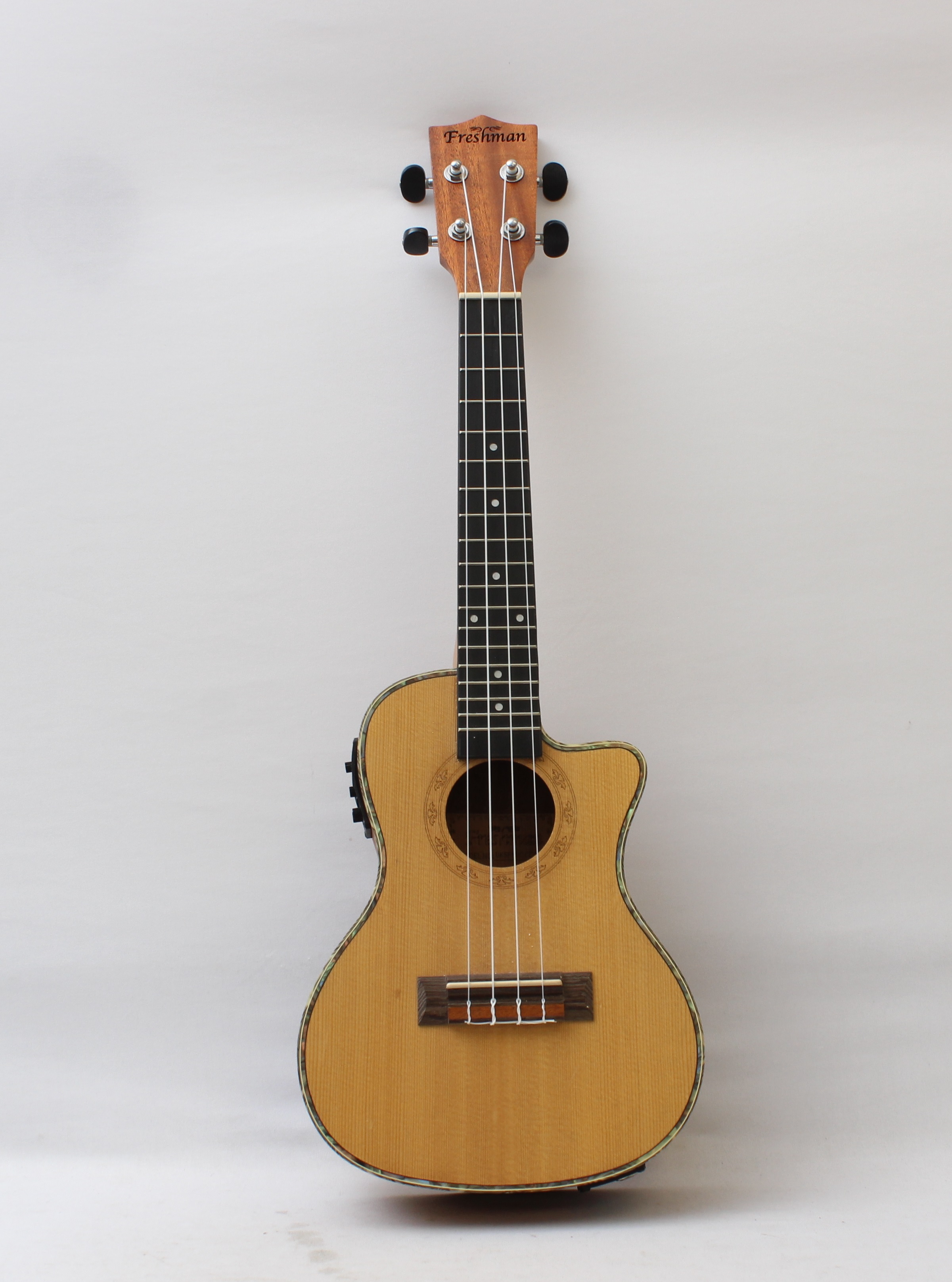 Product photo for Freshman Uksprucecut Concert Cutaway Electro-Acoustic Ukulele (U)