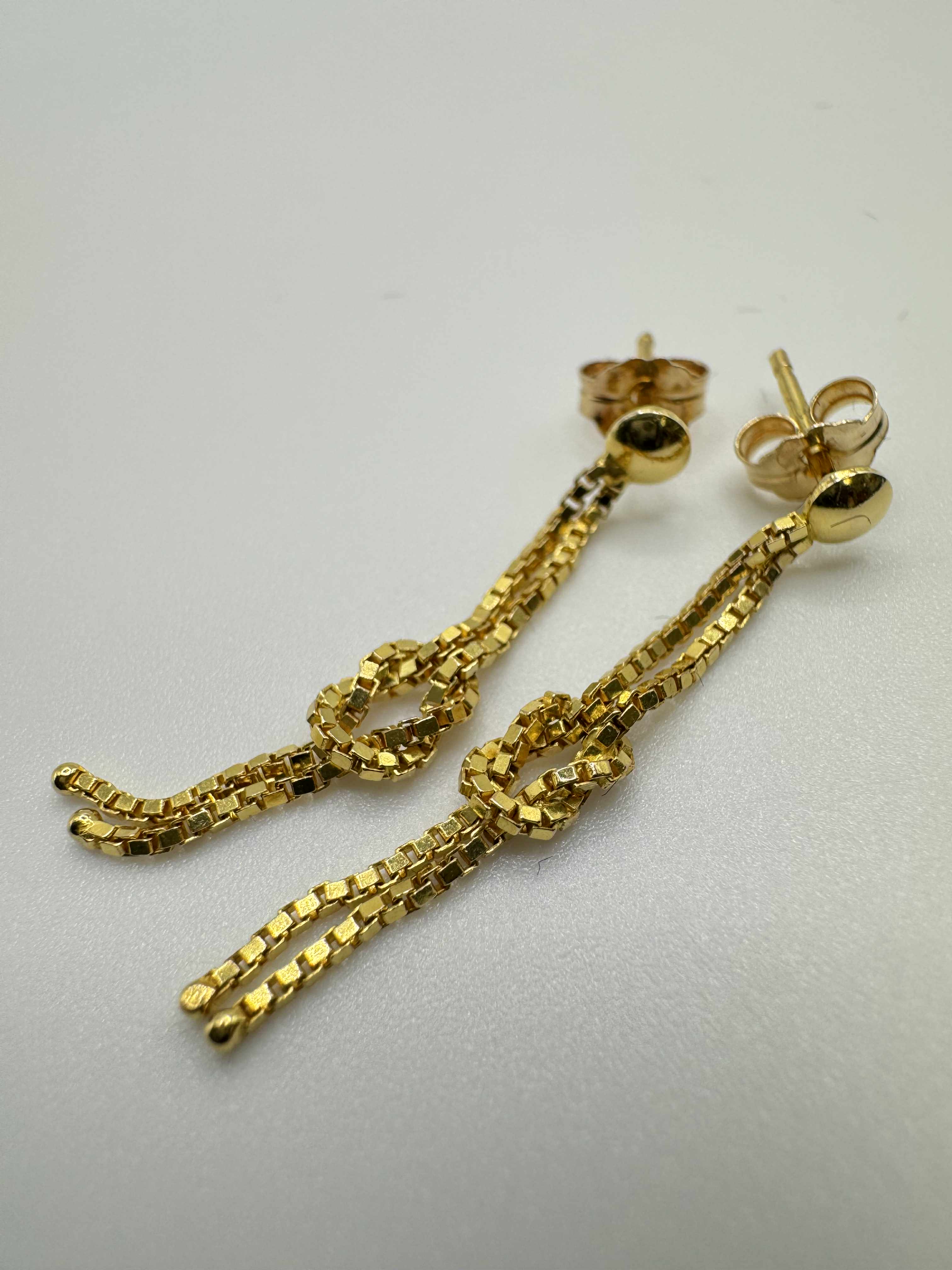 Product photo for 9ct Braided Knotted Earrings