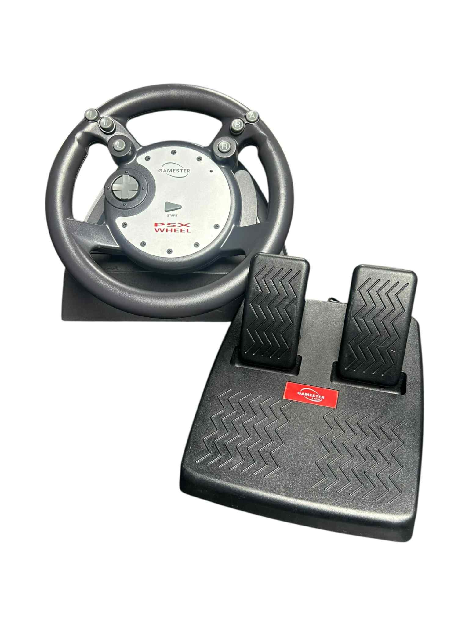 Product photo for Gamester PSX Wheel & Pedals For PS1/PS2