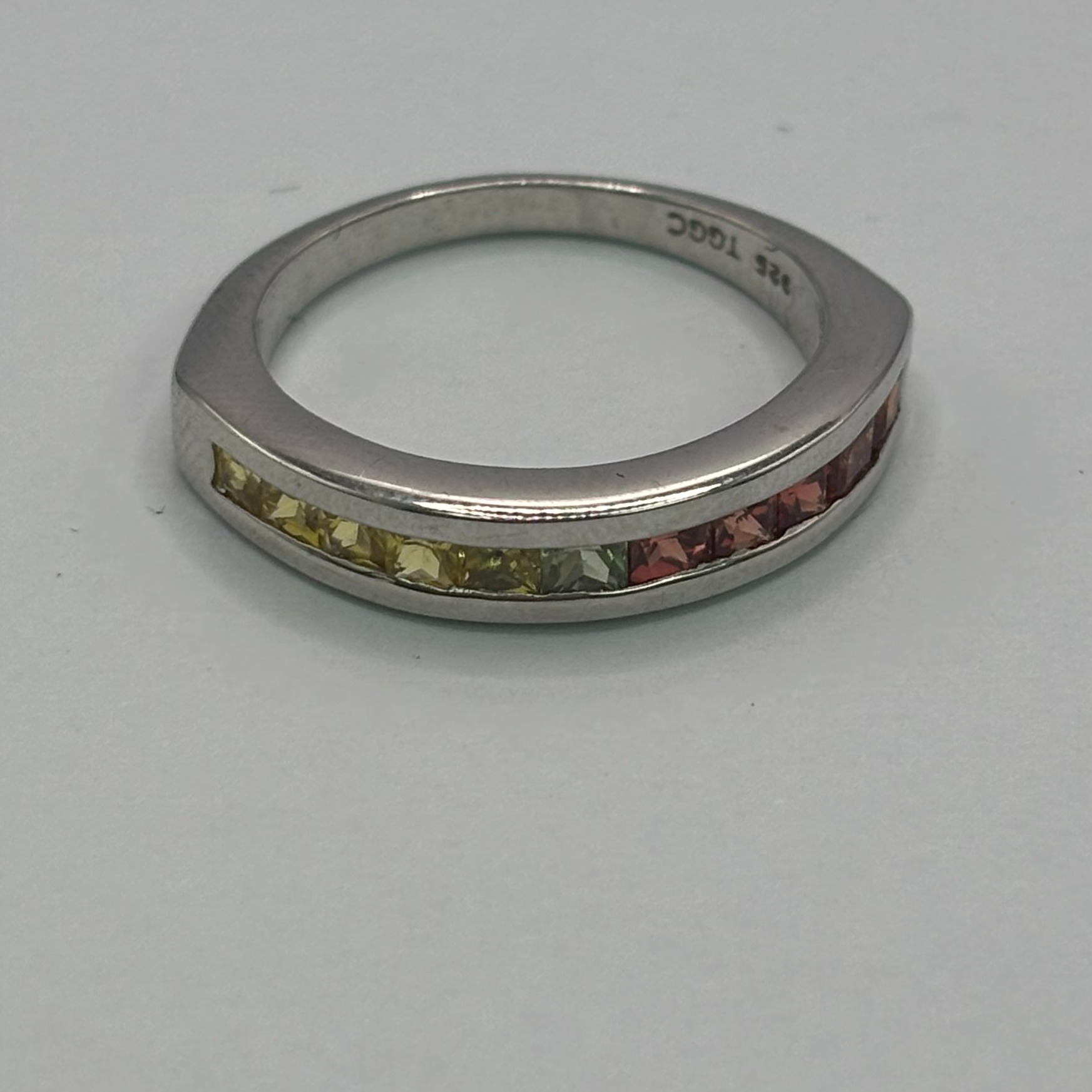 Product photo for 1.23ct Rainbow Sapphire Silver Ring