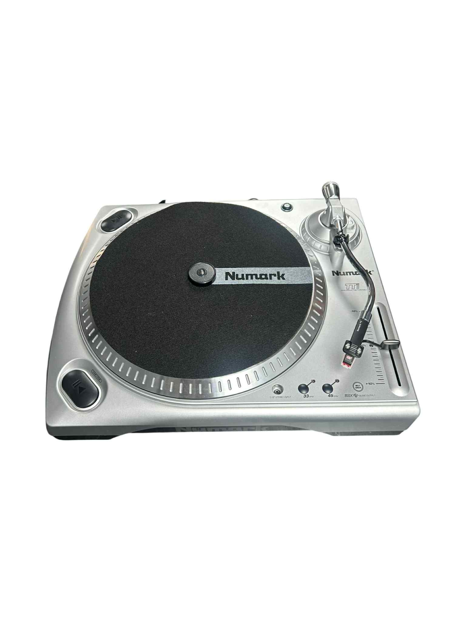 Product photo for Numark TTUSB DJ Turntable Silver Vinyl Record Player Deck with USB Output (Boxed)