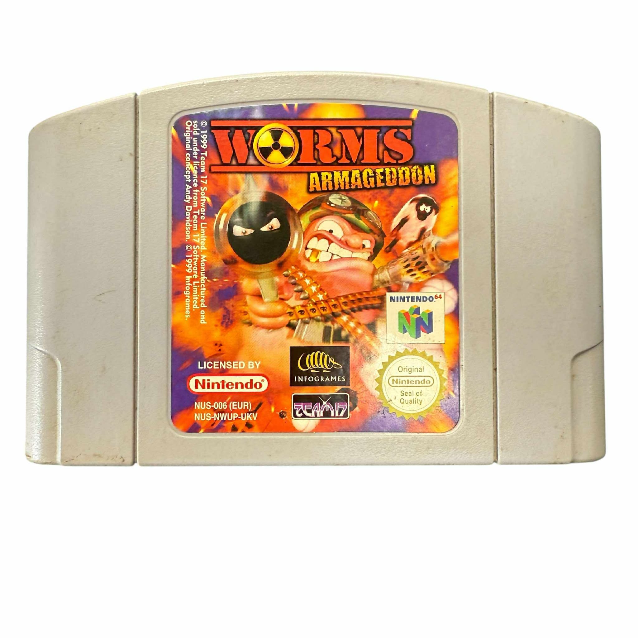 Product photo for Nintendo Worms Armageddon - Cartridge Only 64 Game