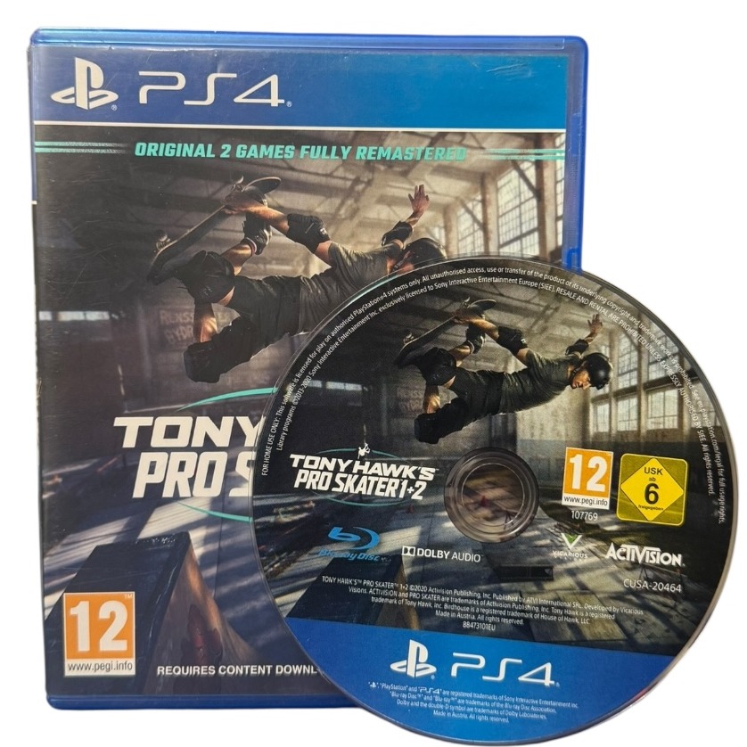 Product photo for Tony Hawks Pro Skater 1+2 PS4 Game
