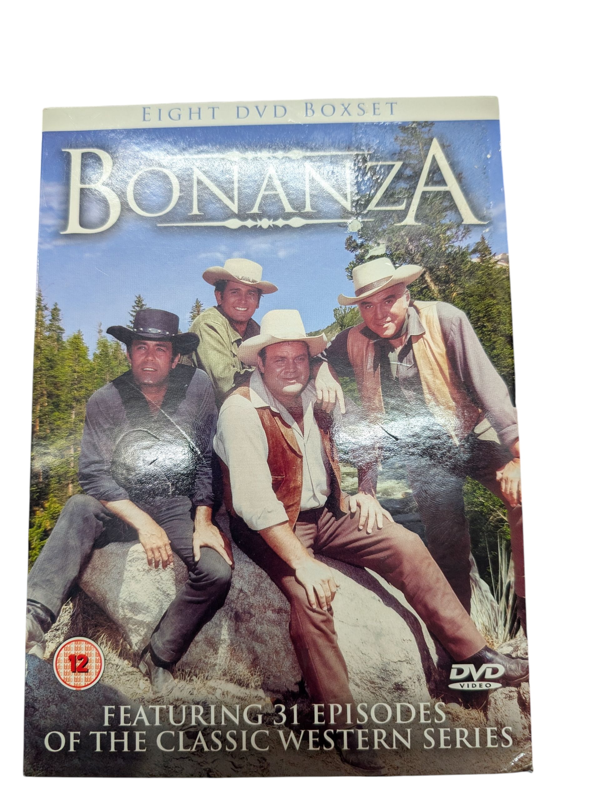 Product photo for Bonanza – 8‑DVD 31‑Episode Western Box Set (Region 0, PAL)