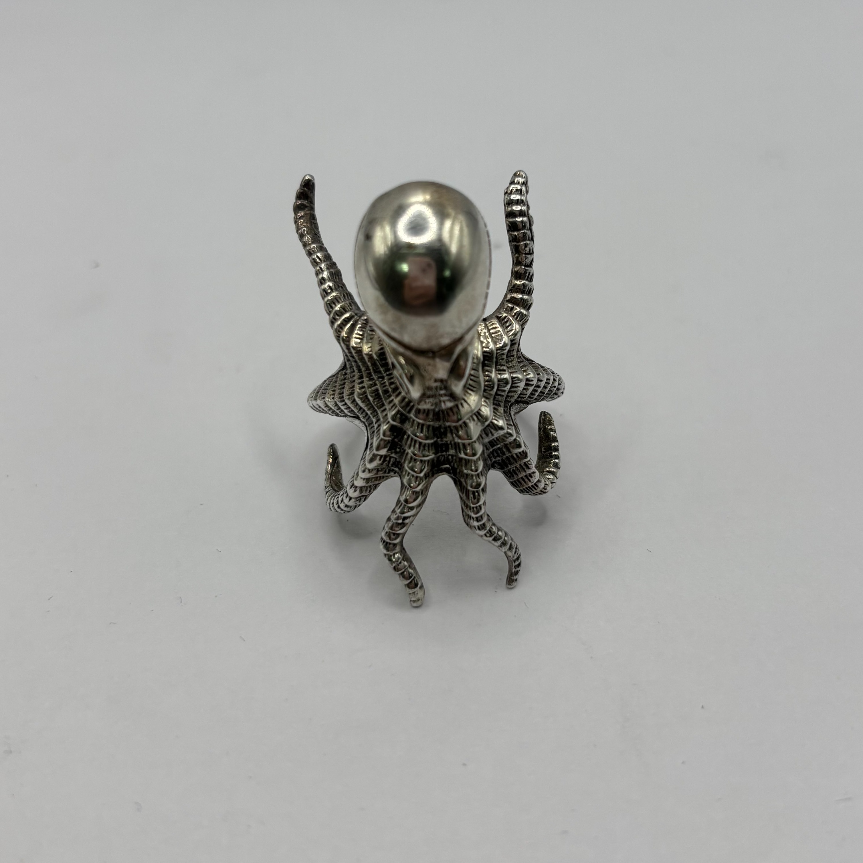 Product photo for Brand New 13.33g 925 Silver Giant Octopus Statement Ring