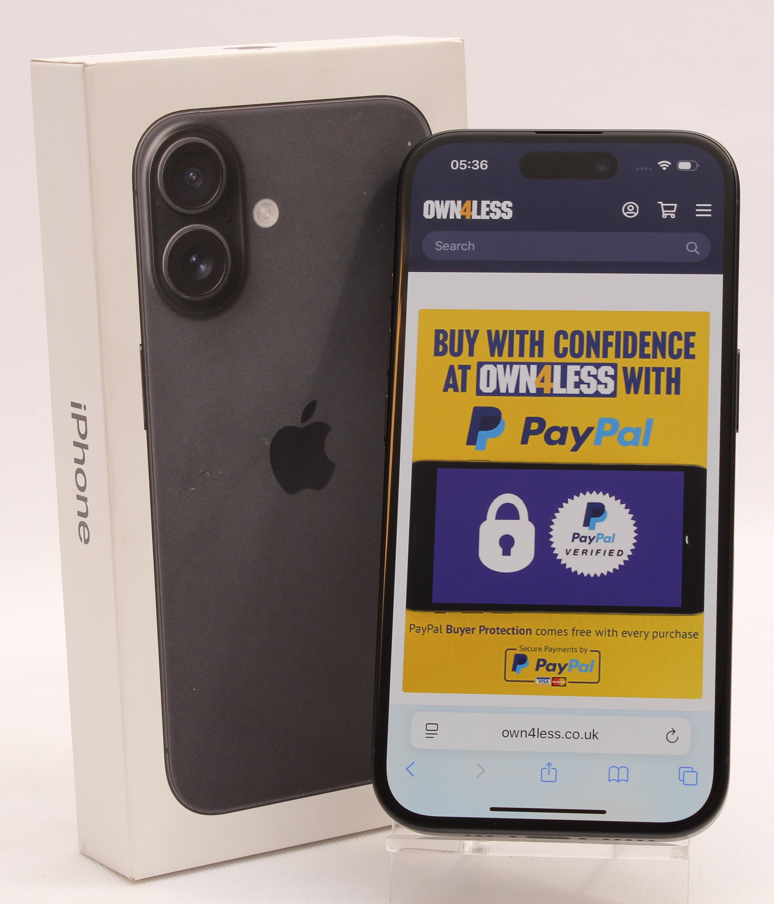 Product photo for Apple iPhone 16 128GB Smartphone with Warranty June 2026 - Black BH 100% (A)