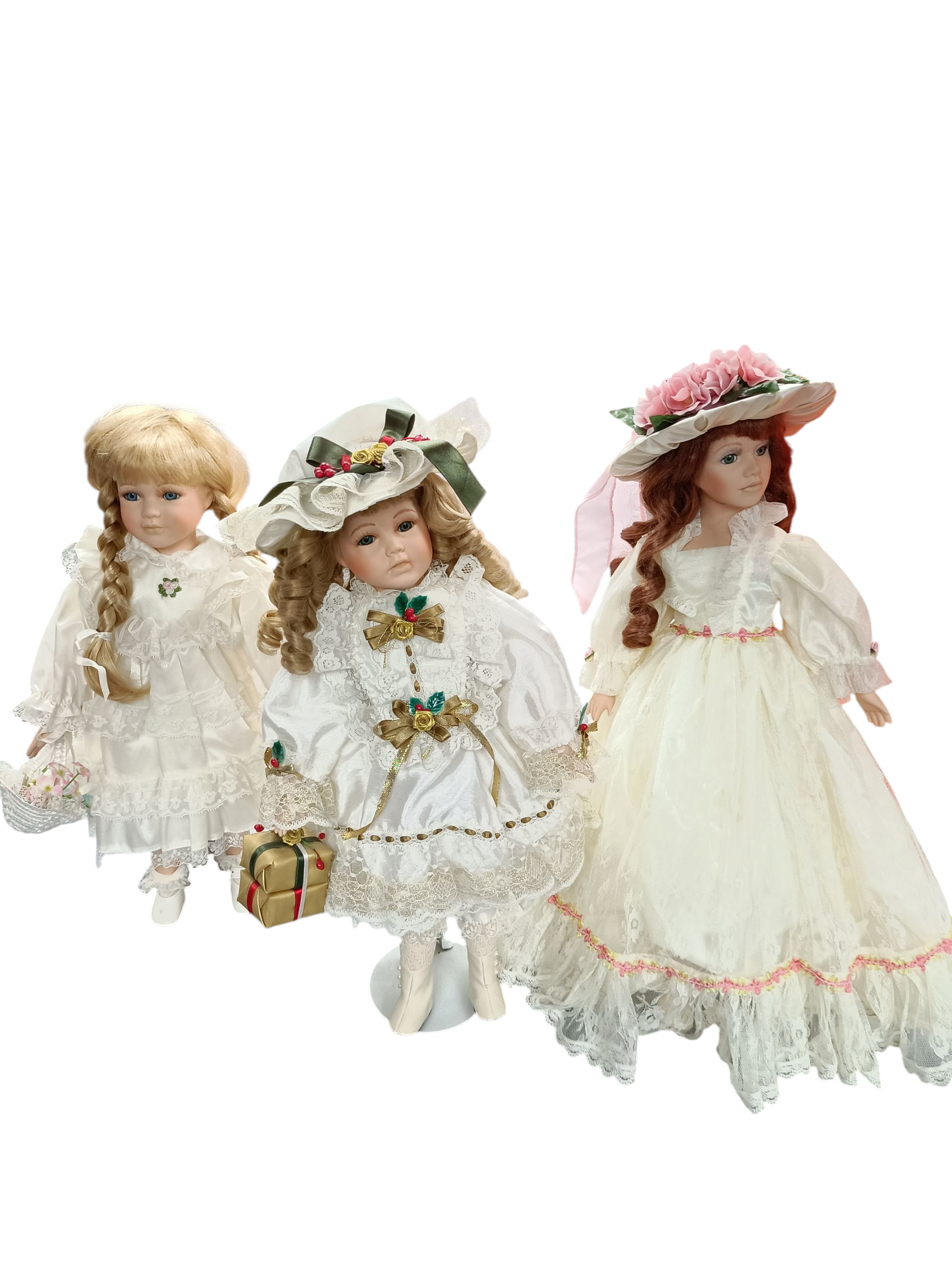 Product photo for Porcelain Dolls x 3 (1 william tung Doll)