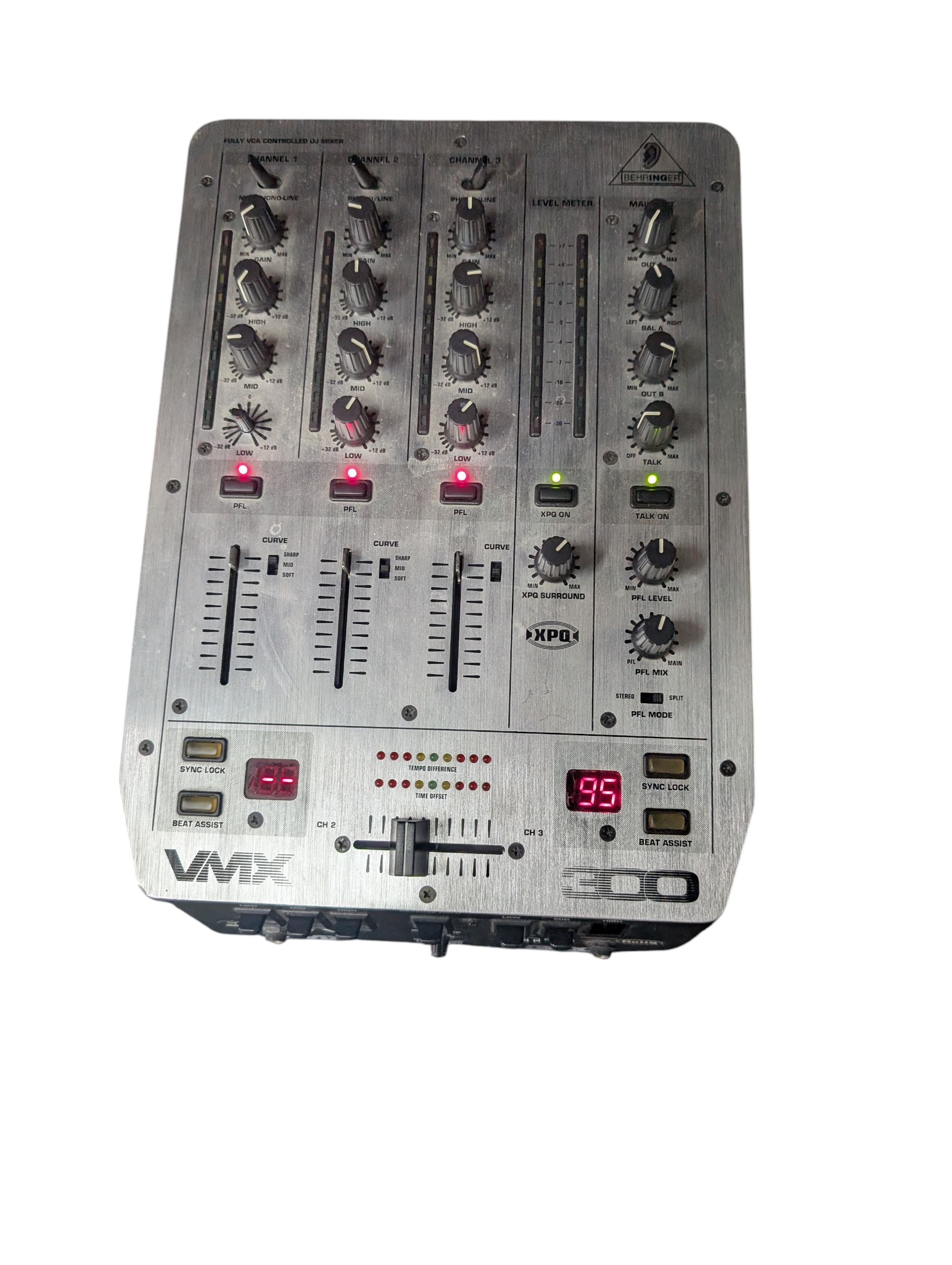 Product photo for Behringer VMX‑300 3‑Channel DJ Mixer – For Parts/Repairs Only